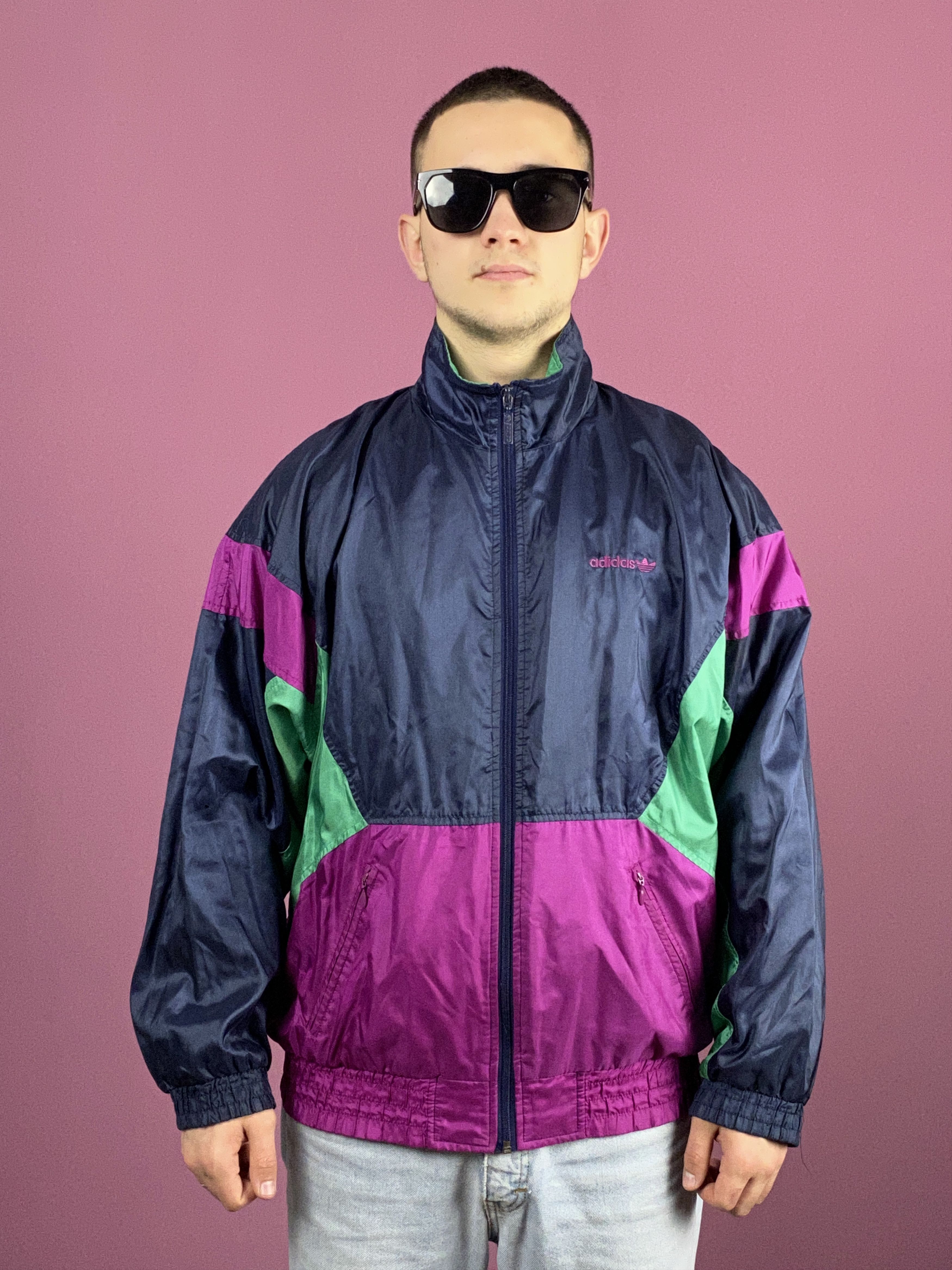 Adidas × Vintage 90s Adidas Originals Vintage Men's Windbreaker Jacket - M Size US M / EU 48-50 / 2 - 3 Thumbnail