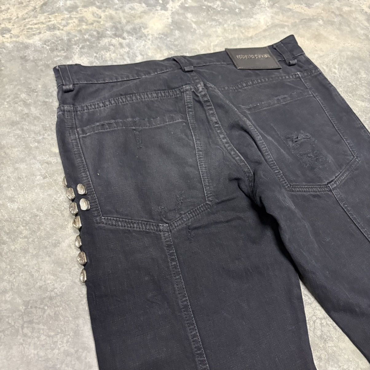 Roberto Cavalli Roberto Cavalli silver hardware studded crocodile denim Size US 32 / EU 48 - 8 Thumbnail