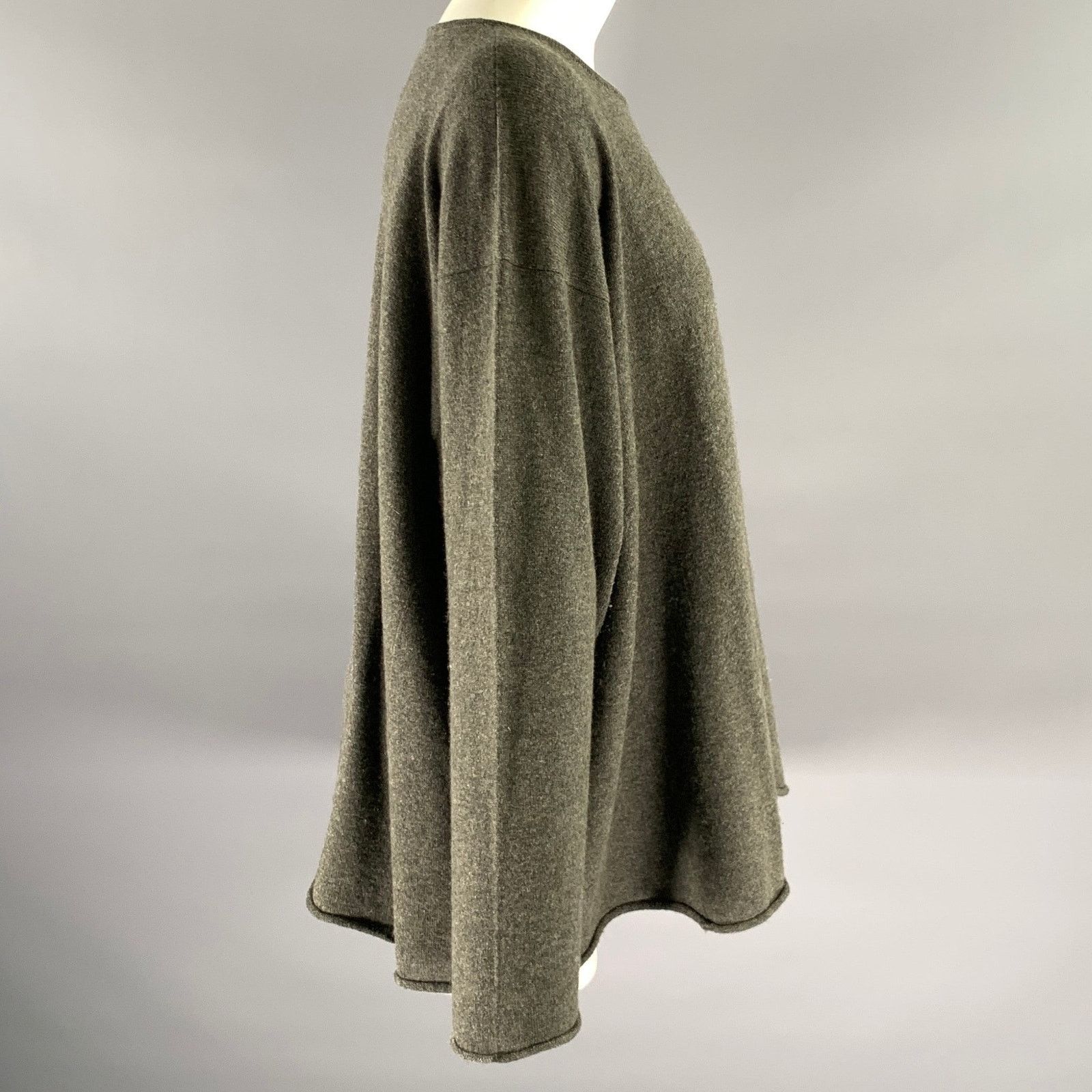 eskandar ESKANDAR Size M Grey Green Cashmere Sweater Size ONE SIZE - 3 Thumbnail