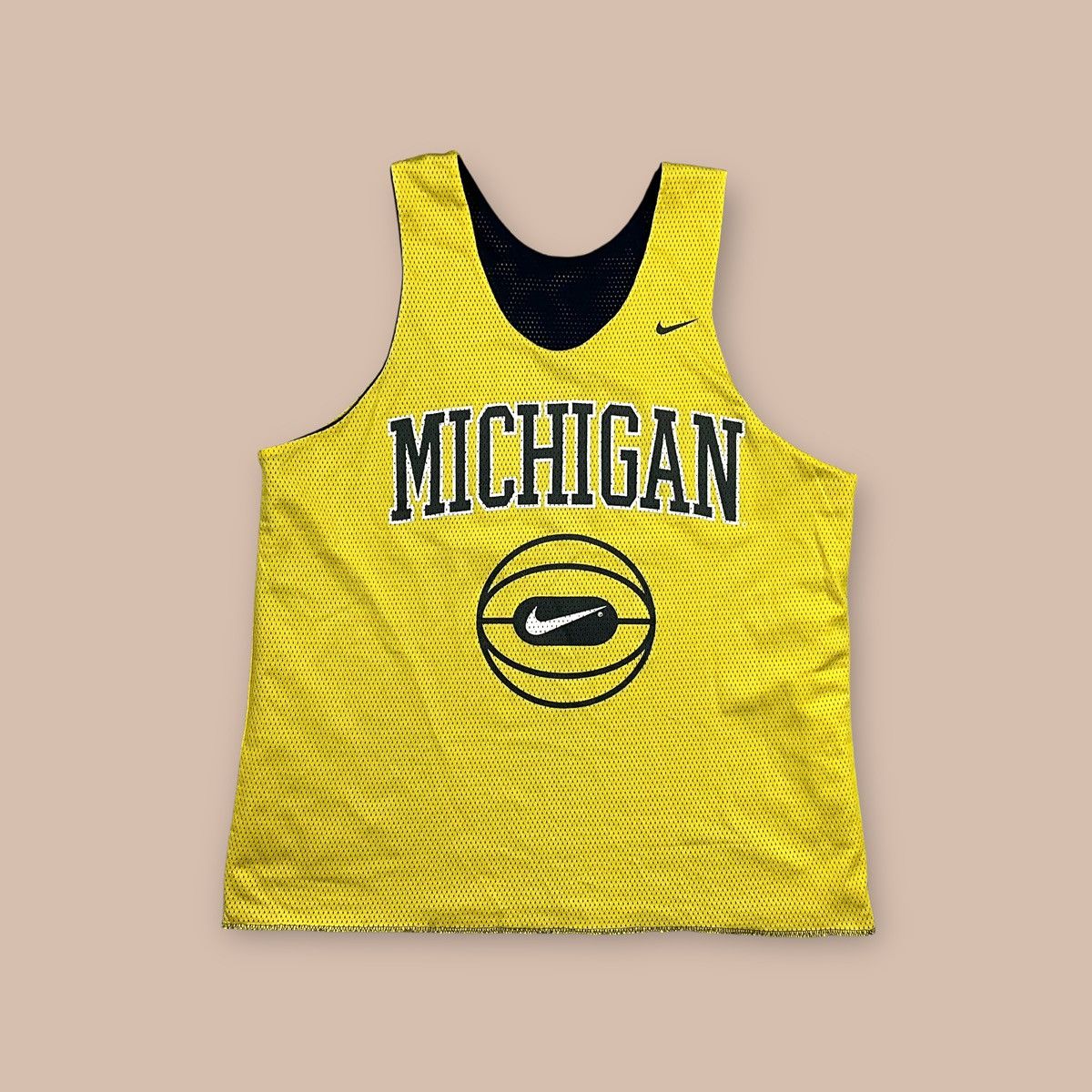 Nike Vtg Nike Team Michigan Basketball Reversible Practice Jersey Size US M / EU 48-50 / 2 - 2 Thumbnail
