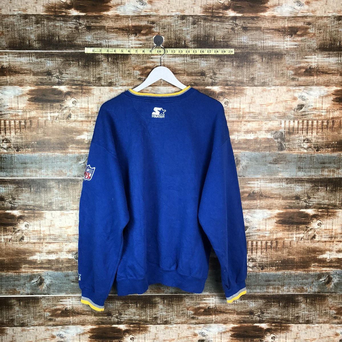 NFL × Starter American Football NFL Blue Jersey sweatshirt #A2029 Size US L / EU 52-54 / 3 - 14 Thumbnail