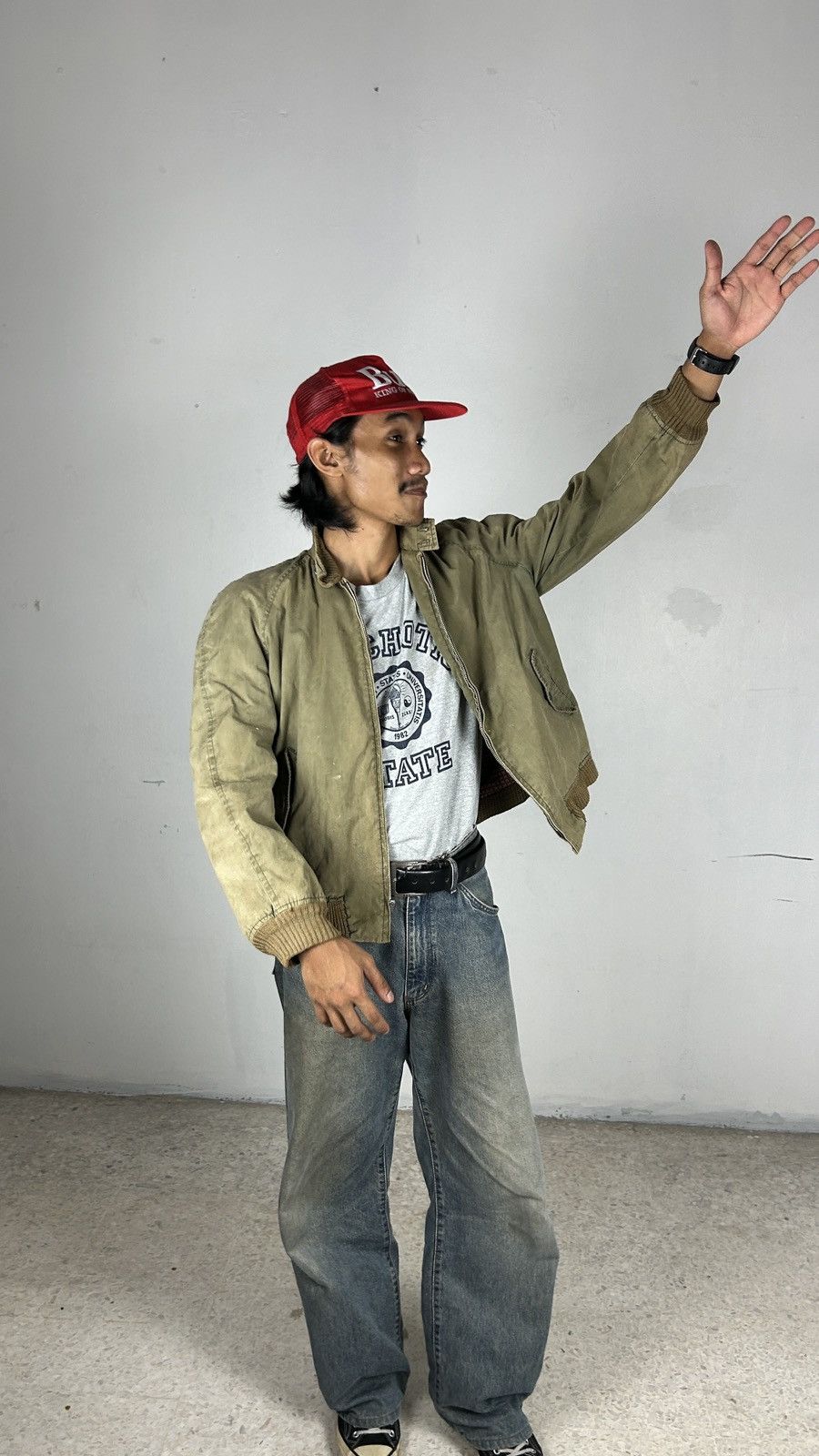 Vintage 1980s Distressed English Work Jacket Baradak by Spatz Size US L / EU 52-54 / 3 - 6 Thumbnail