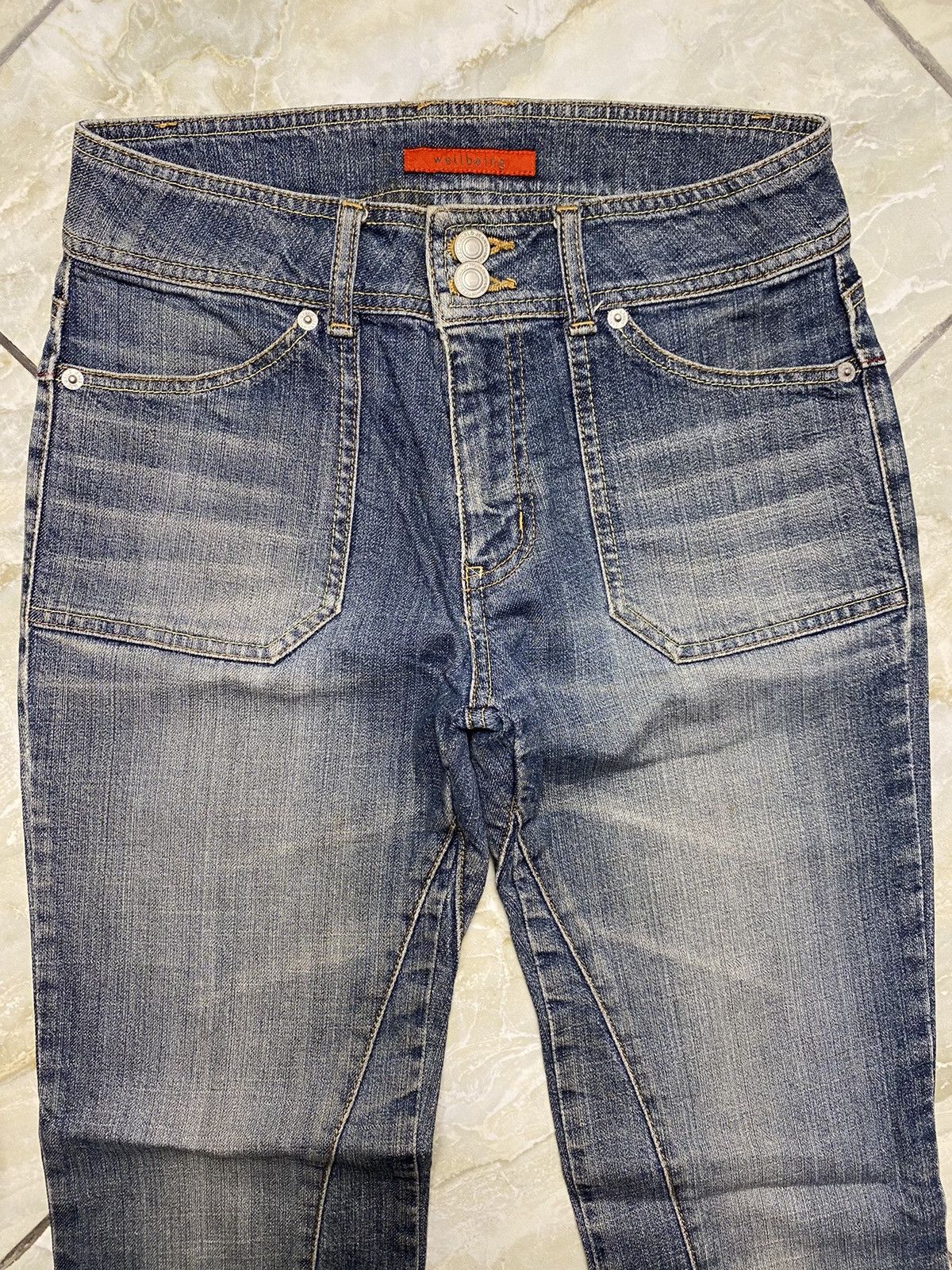 Japanese Brand Wellbeing Vintage Japanese Flare Jeans Size 28" / US 6 / IT 42 - 8 Thumbnail