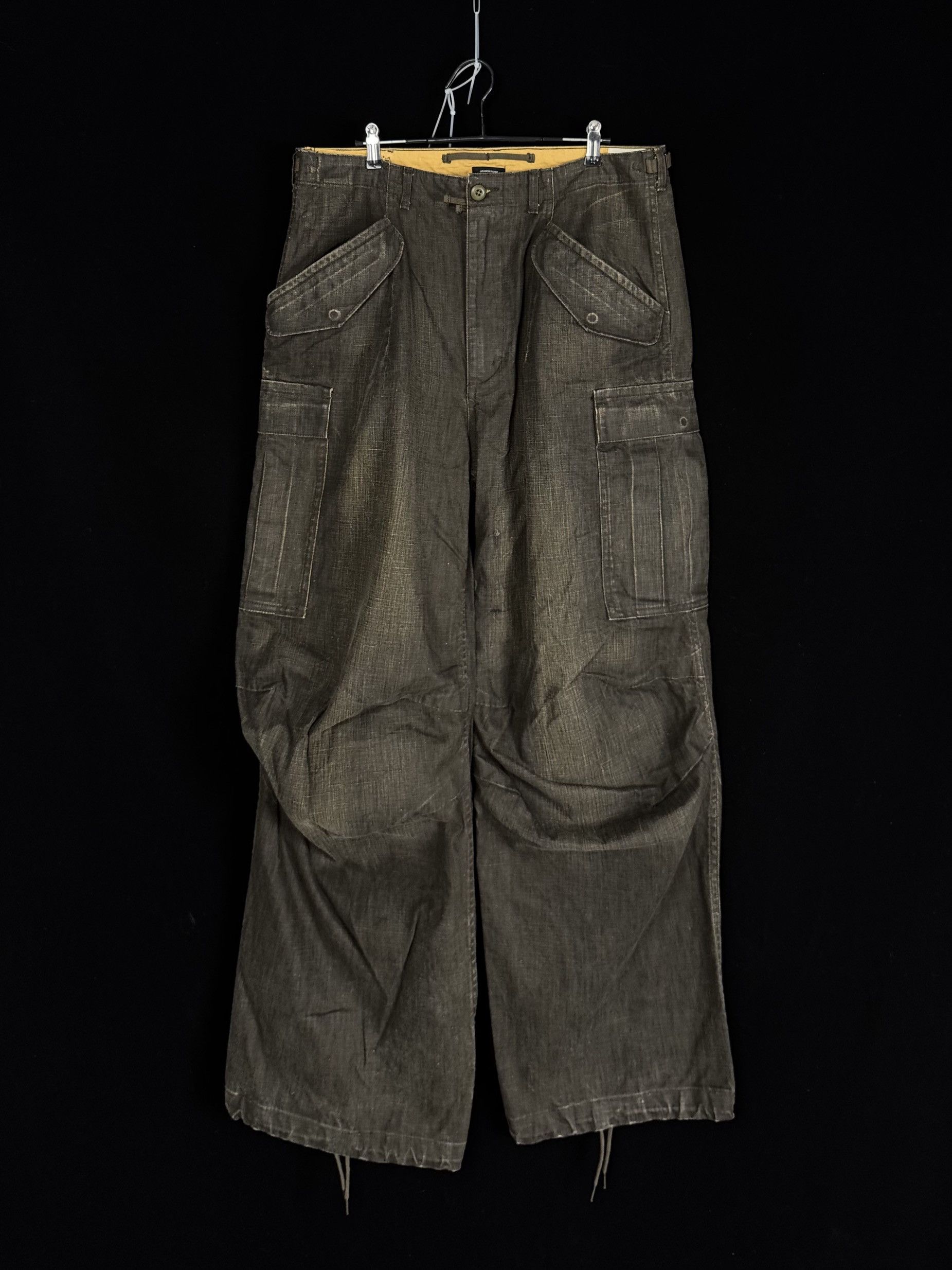 R13 UNWORN* R13 MARK MILITARY CARGO PANTS - BLACK CANVAS Size US 33 - 1 Thumbnail