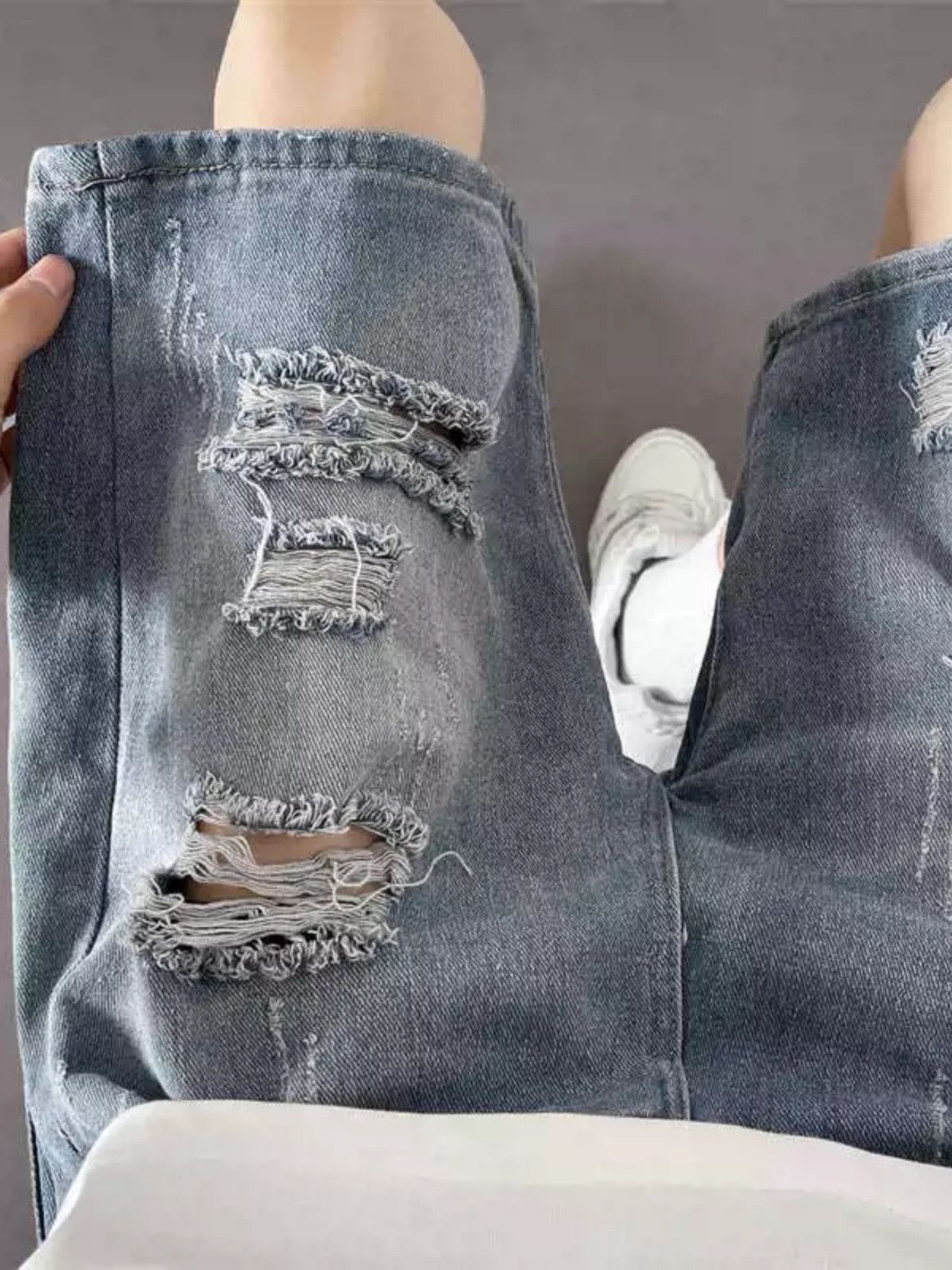 Japanese Brand × Jean Retro loose casual distressed denim shorts Size US 30 / EU 46 - 3 Thumbnail