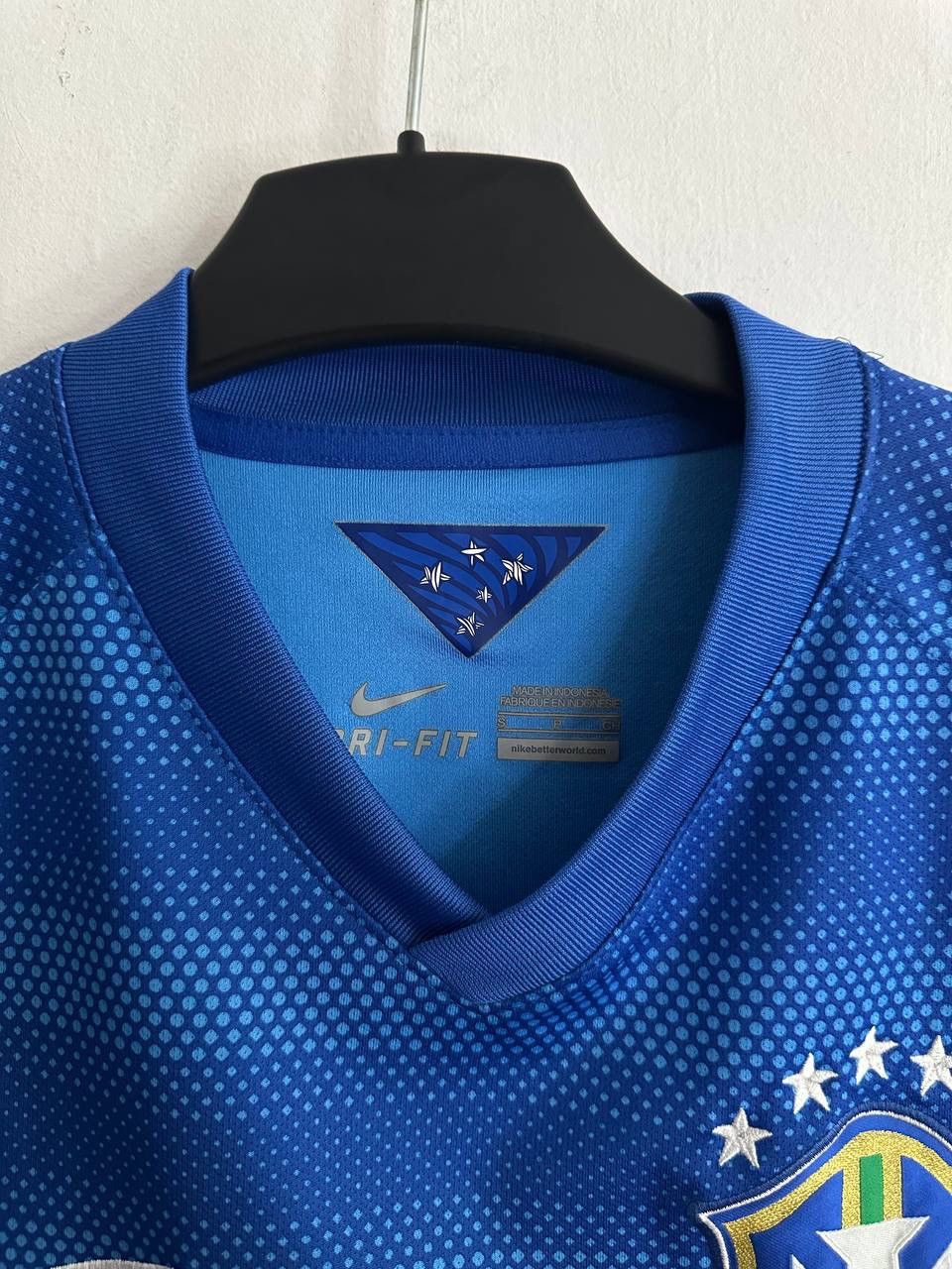 Nike Nike Brazil Away Soccer Jersey 2014 World Cup Blue CBF Shirt Size US S / EU 44-46 / 1 - 5 Thumbnail