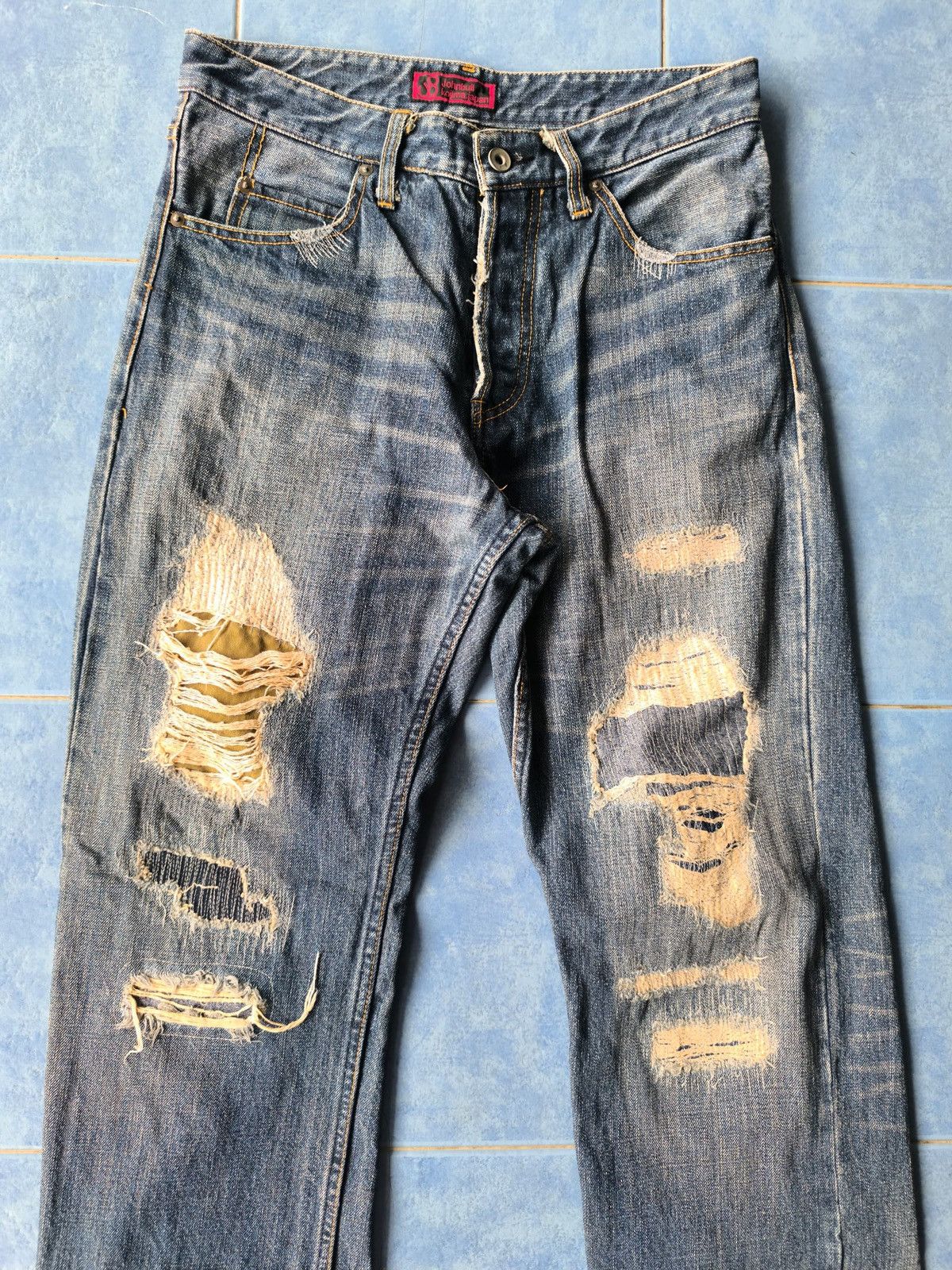 Kapital Johnbull Kojima Japan Kapital Style Patchwork denim Size US 31 - 2 Thumbnail