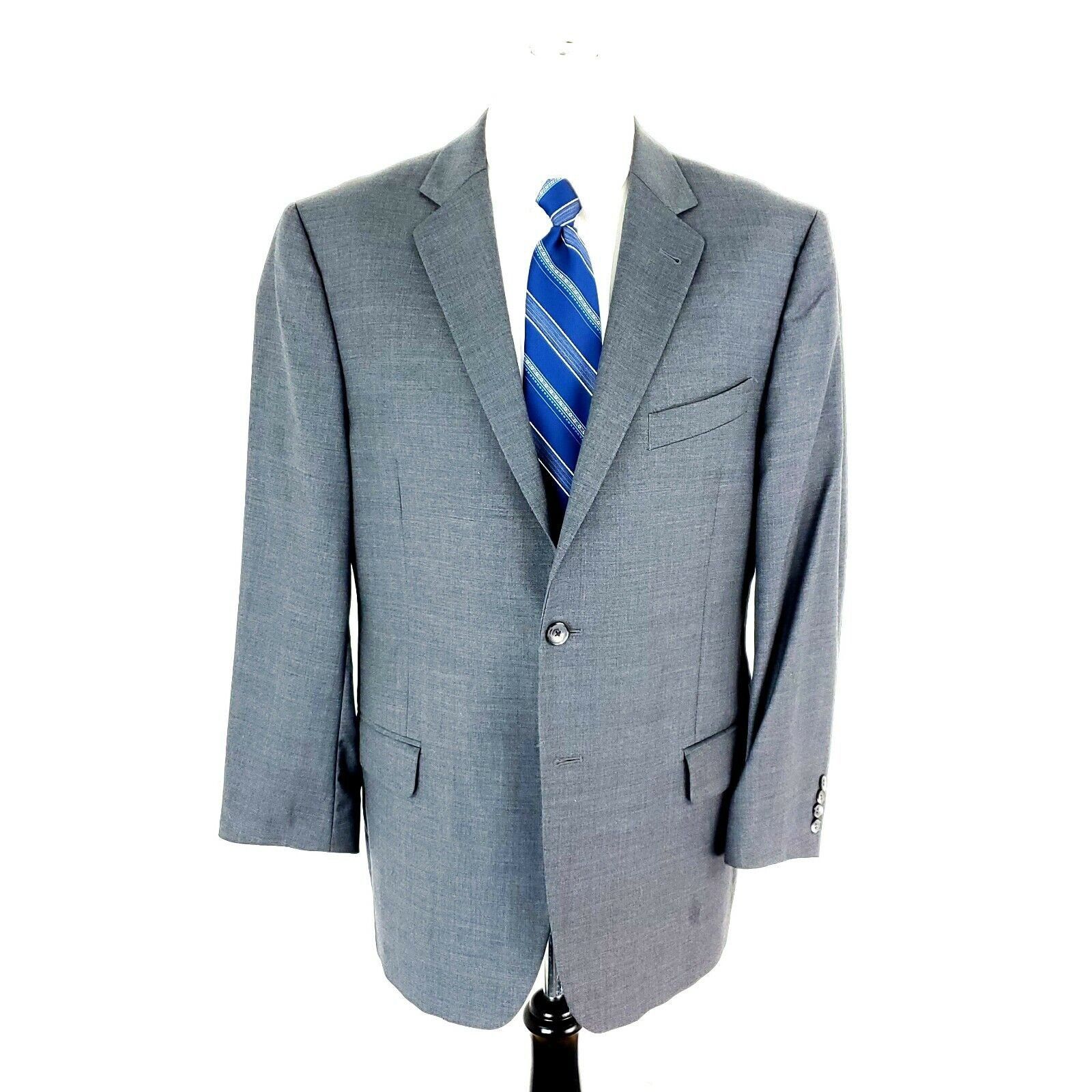 Joseph Abboud Joseph Abboud Zigone Wool 2 Button Blazer 42R Gray Sport Coa Size 42R - 3 Thumbnail