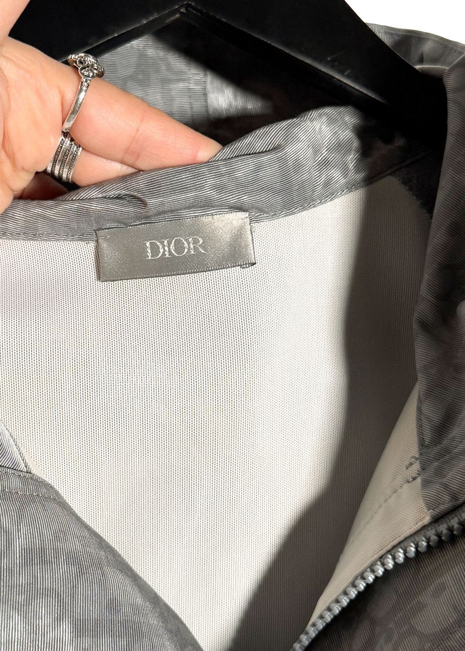 Dior Dior 2021 Grey Oblique Ivory Technical Hooded Anorak Jacket Size US L / EU 52-54 / 3 - 15 Thumbnail