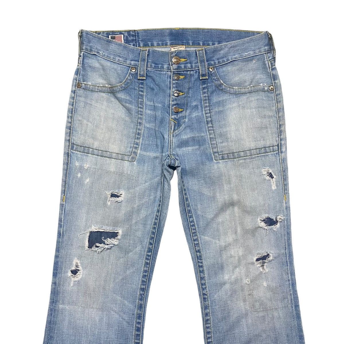 True Religion Vintage True Religion Distressed Denim Flare Jeans Size US 35 - 3 Thumbnail