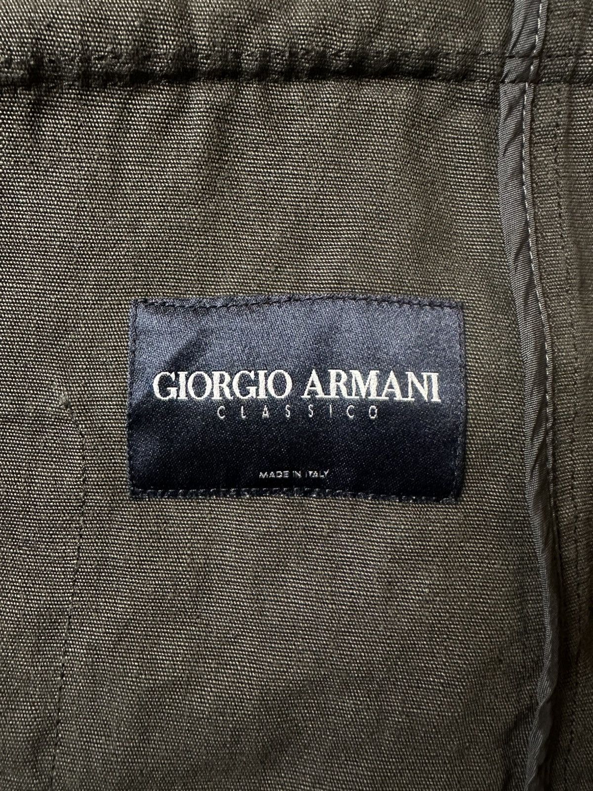 Giorgio Armani 90s Giorgio Armani Linen Work Jacket Size US L / EU 52-54 / 3 - 7 Thumbnail