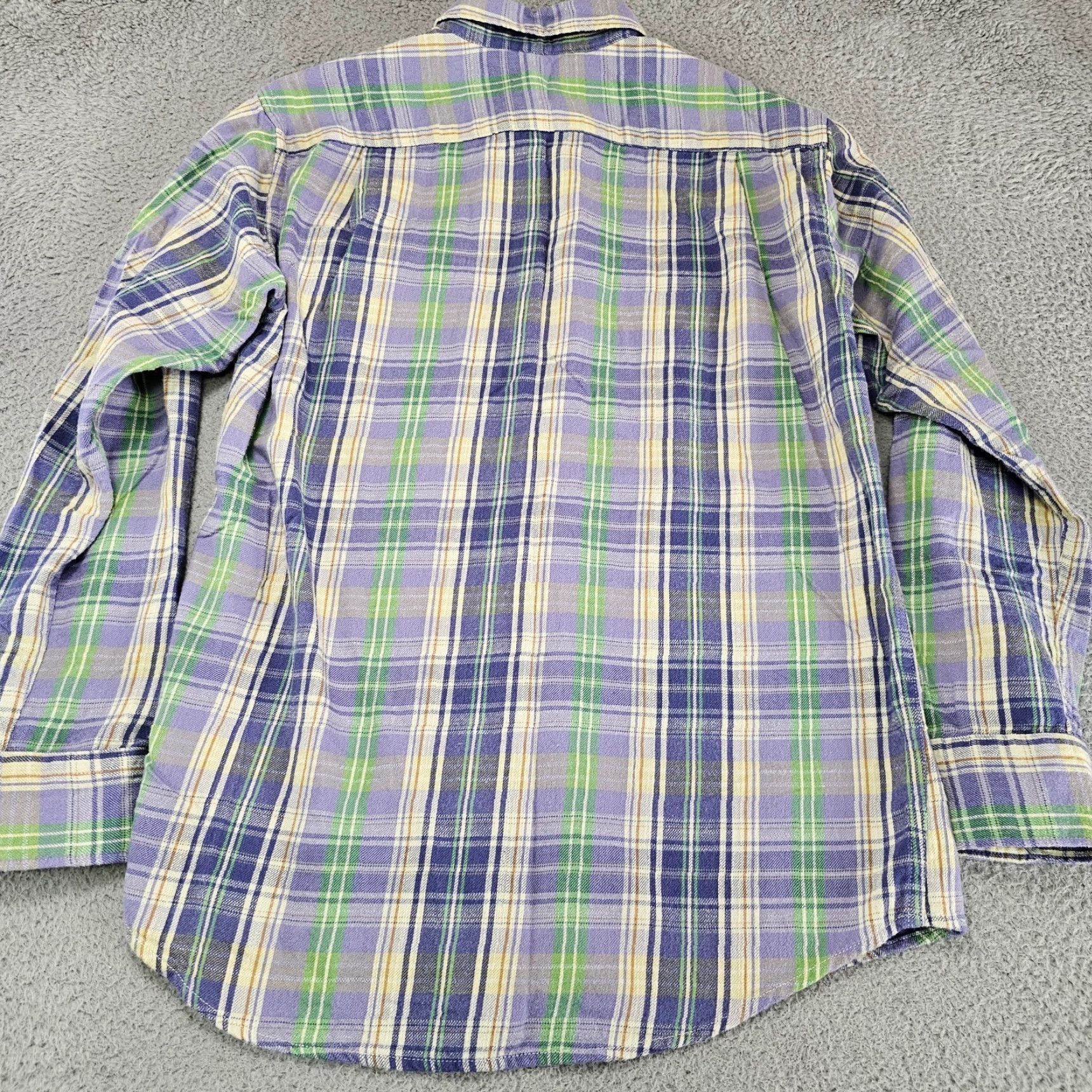 Uniqlo Uniqlo Shirt Mens Medium Purple Plaid Slim Flannel Button Up Long Sleeve Casual Size US M / EU 48-50 / 2 - 5 Thumbnail