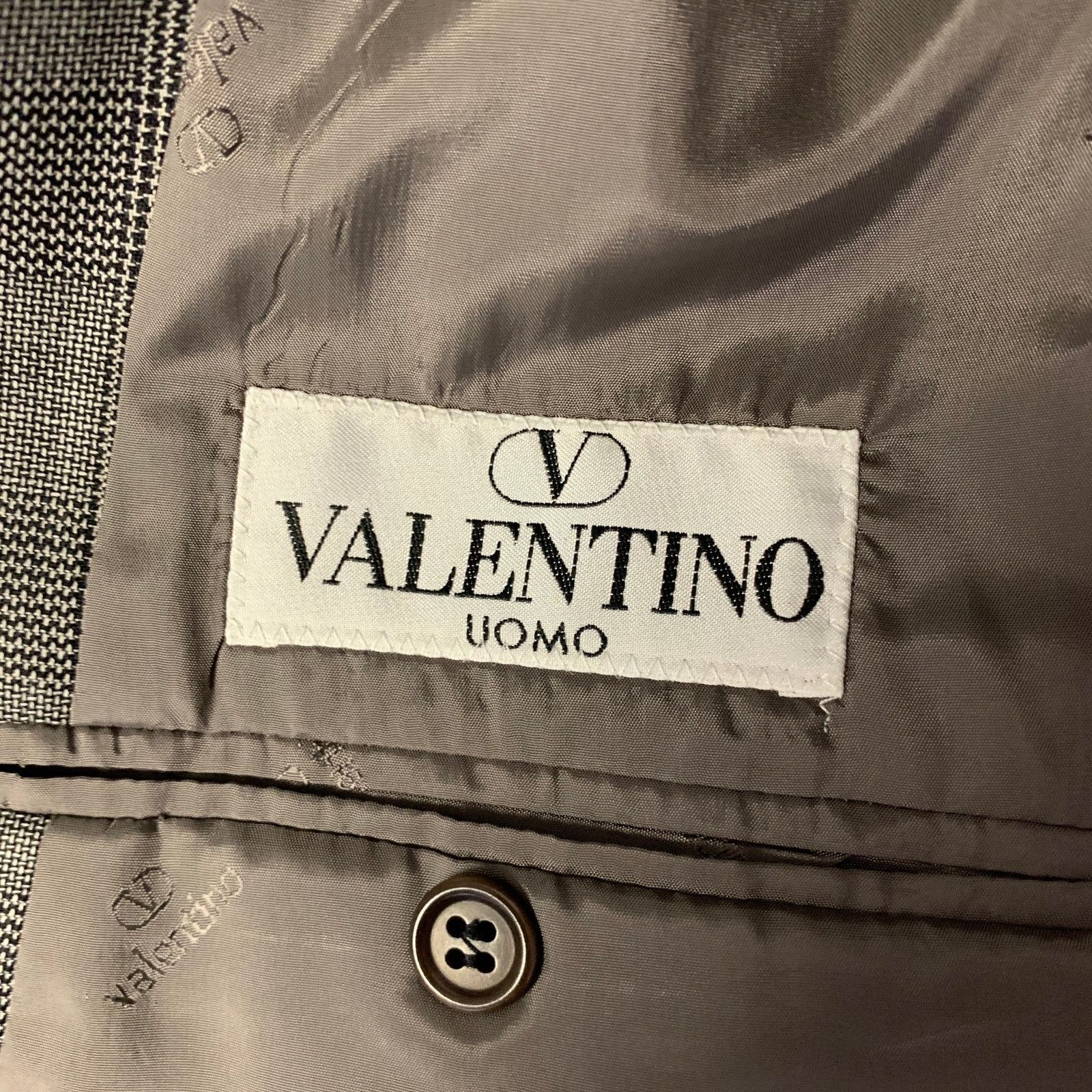 Valentino VALENTINO 38 Grey Black Glen Check Virgin Wool Sport Coat Size 38R - 6 Thumbnail