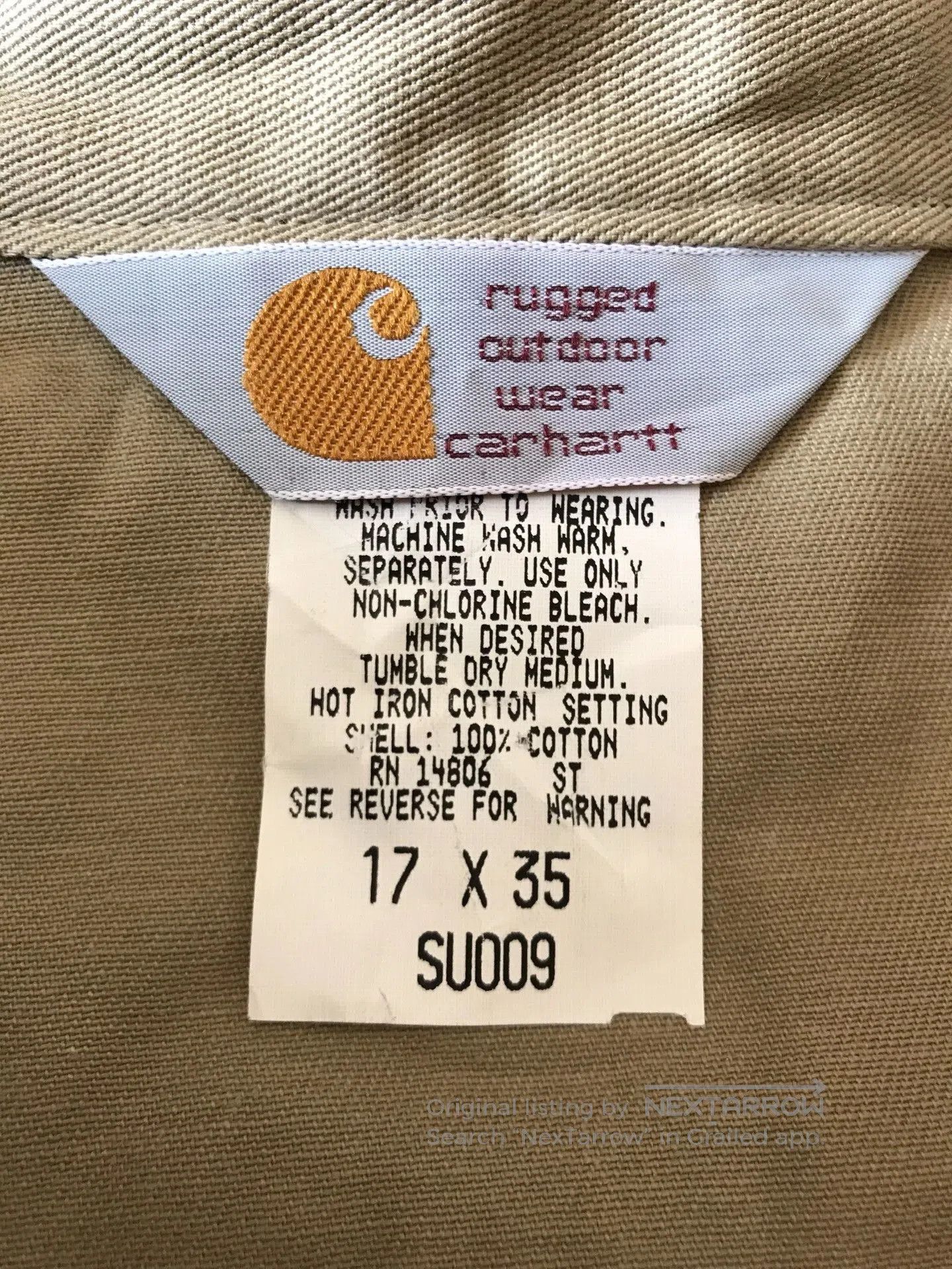 Carhartt Carhartt SU009 Khaki Western Shirt. Size US M / EU 48-50 / 2 - 8 Thumbnail