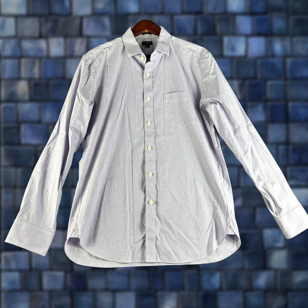 J.Crew J.CREW Shirt Mens L Thompson Purple Cotton Stretch Wrinkle Free Long Sleeve Button-Up Size US L / EU 52-54 / 3 - 1 Thumbnail