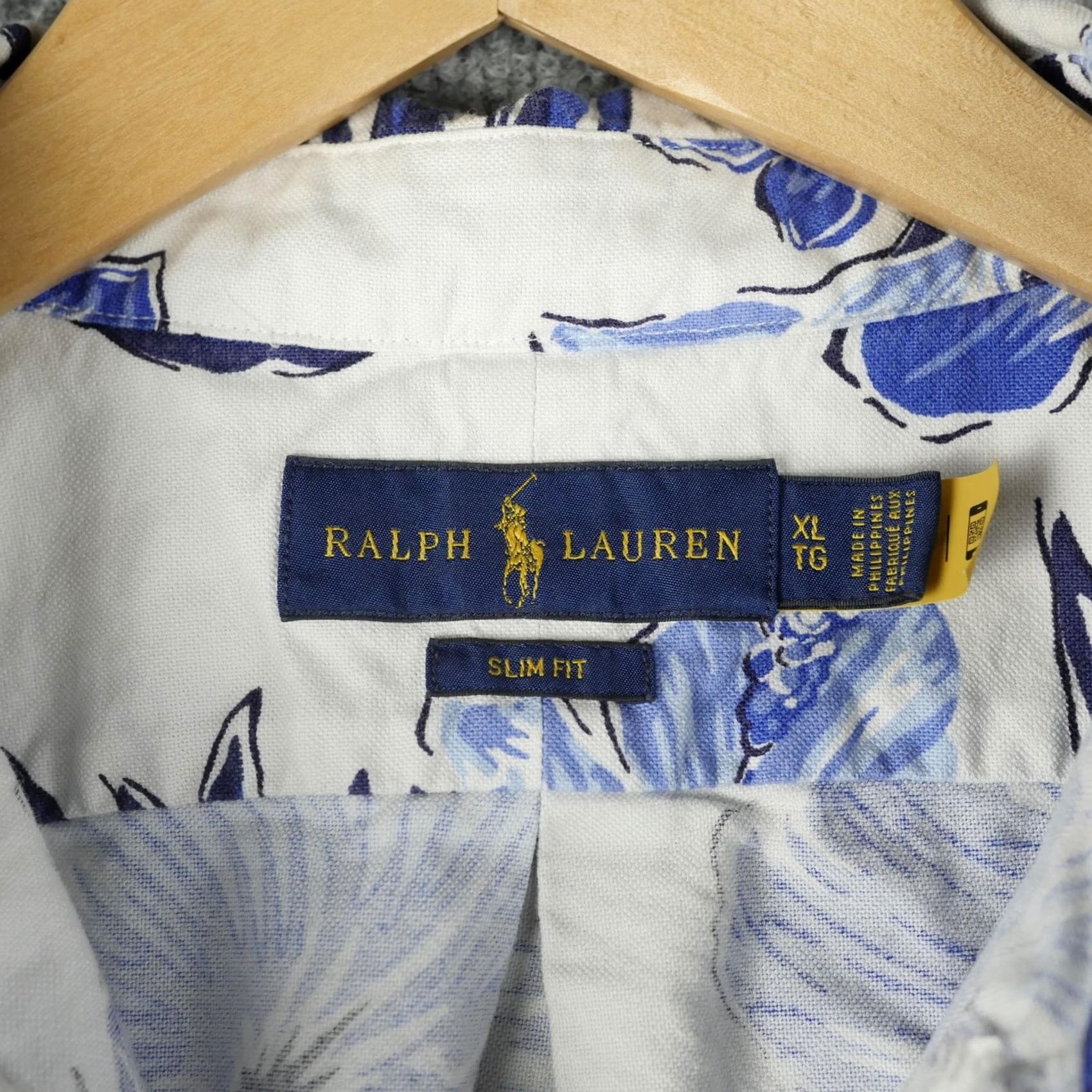 Ralph Lauren Ralph Lauren Shirt Mens XL Blue Floral Hawaiian Button Up Slim Fit Short Sleeve Size US XL / EU 56 / 4 - 5 Thumbnail