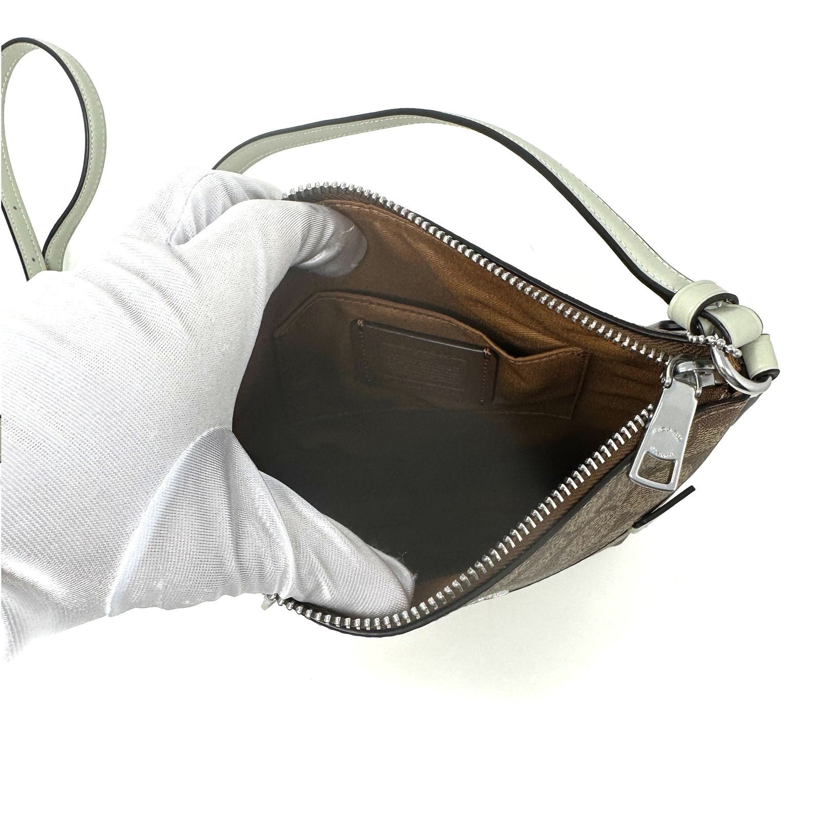 Coach Coach Mini Rowan File Bag Signature Canvas Khaki Sage CF340 Size ONE SIZE - 3 Thumbnail