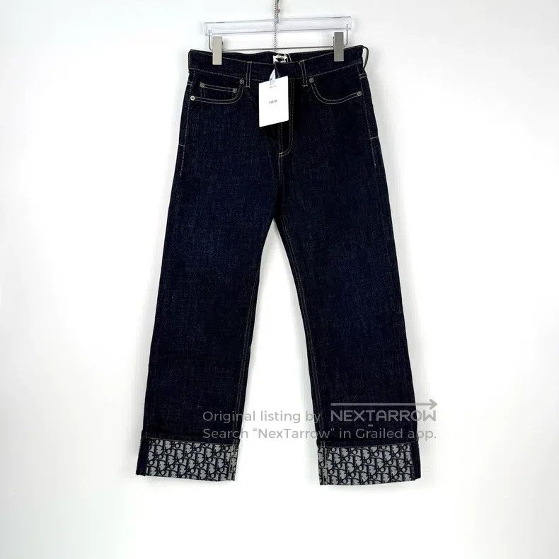 Dior Dior Dark blue rim full logo trouser leg jeans Size 42" / US 20 - 3 Thumbnail