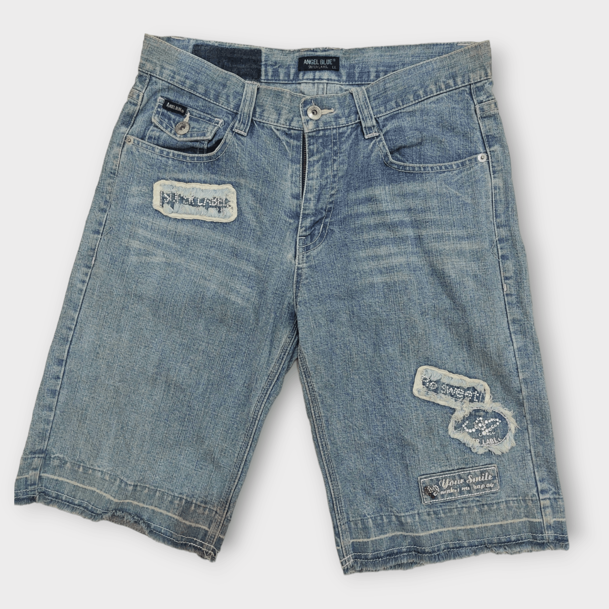 Angel Blue Patch Short Pants