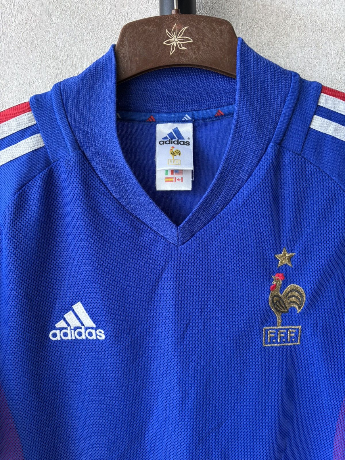 Adidas France 2002-04 Adidas Home Zinedine Zidane Football Jersey Size US L / EU 52-54 / 3 - 4 Thumbnail