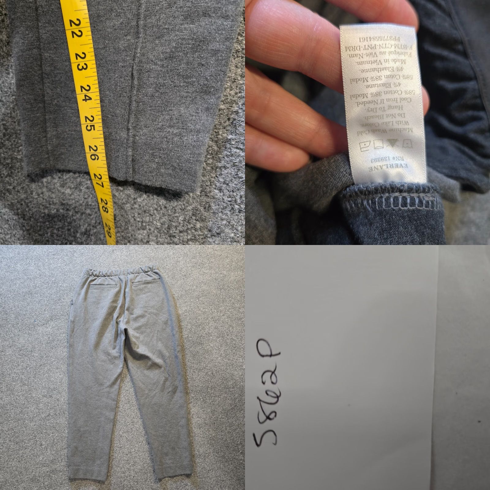 Everlane Everlane Pants Womens Large Gray Tapered Pull On Pockets Career Minimal Pants Mens Womens Girls Size 36" / US 14 / IT 50 - 8 Thumbnail