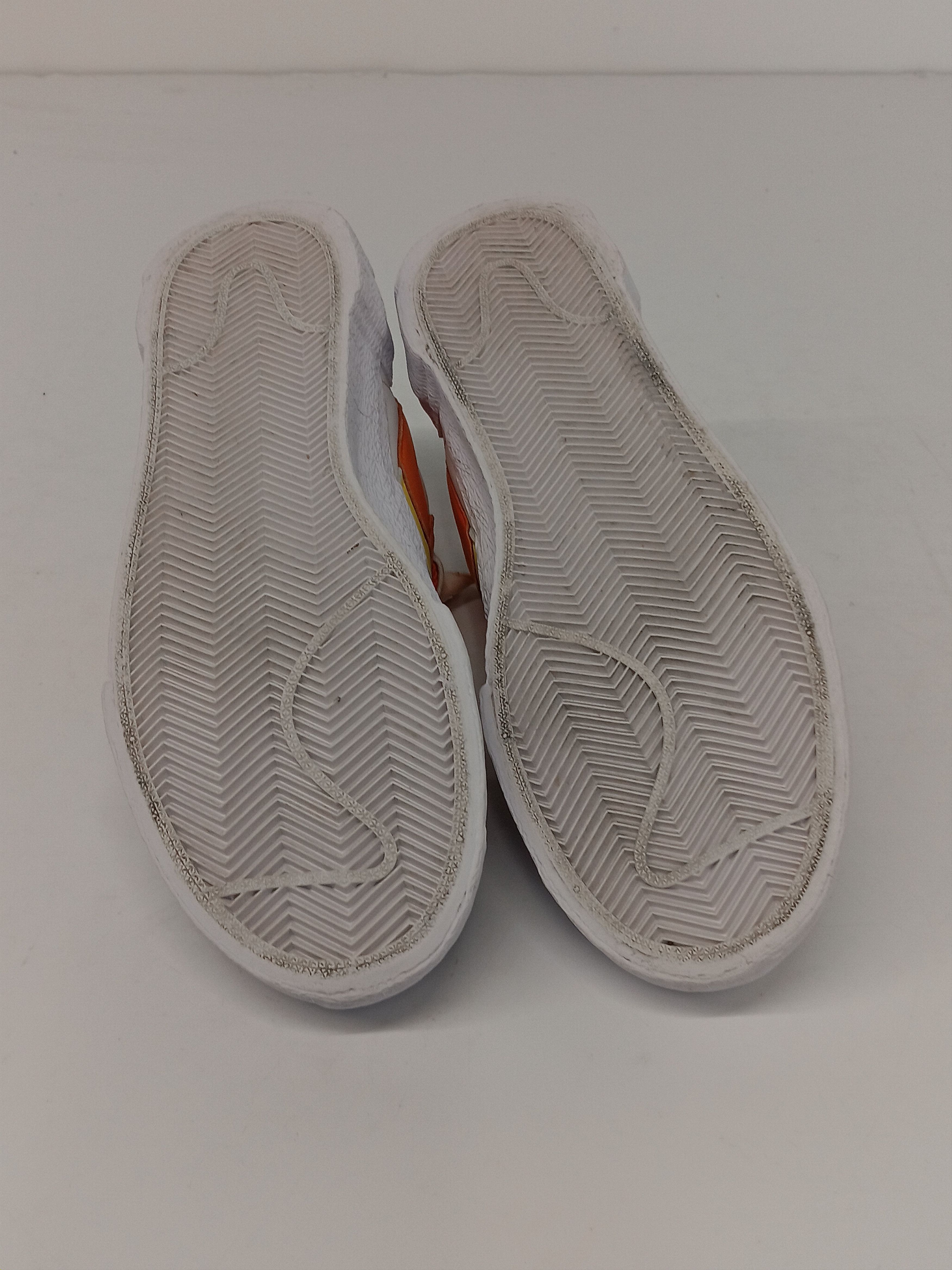 Nike NIKE x Sacai Blazer White Magma Orange Low Top Sneakers- US9 Size US 9 / EU 42 - 12 Thumbnail