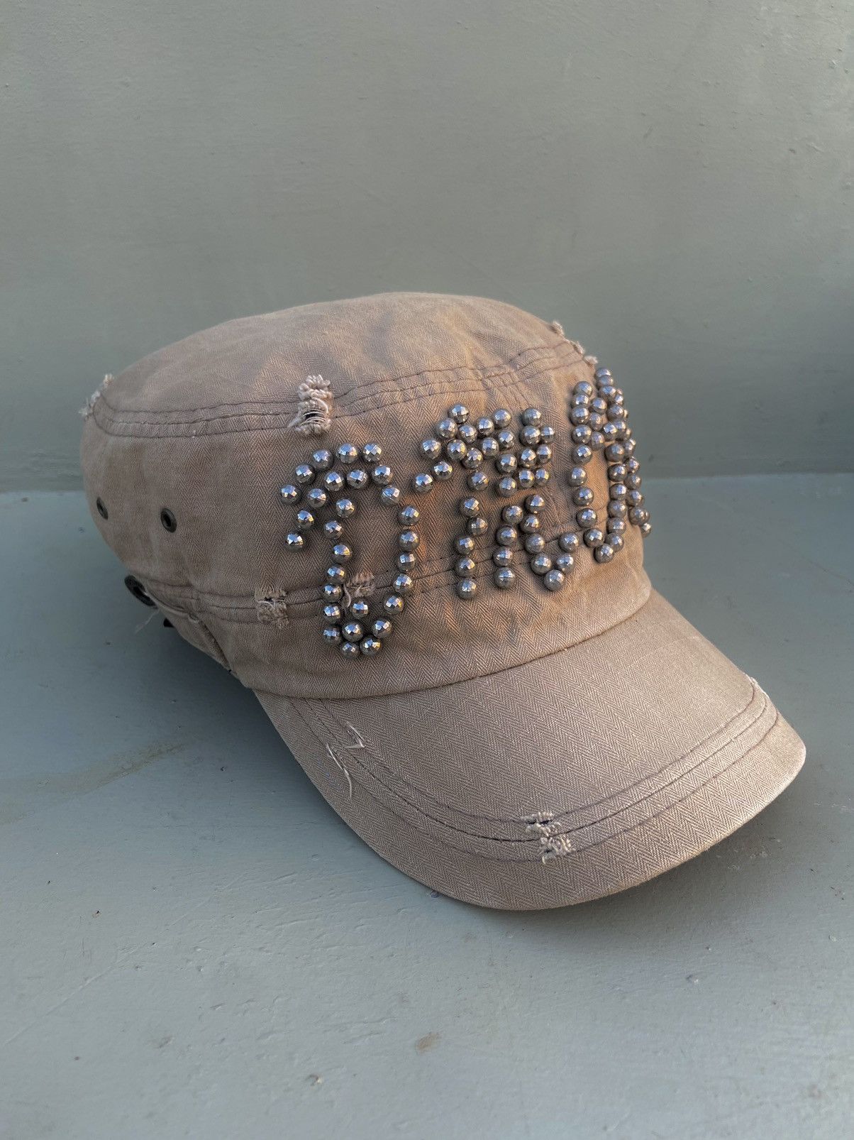 If Six Was Nine 2000s Dmon studded buttons patrol hat Size ONE SIZE - 3 Thumbnail