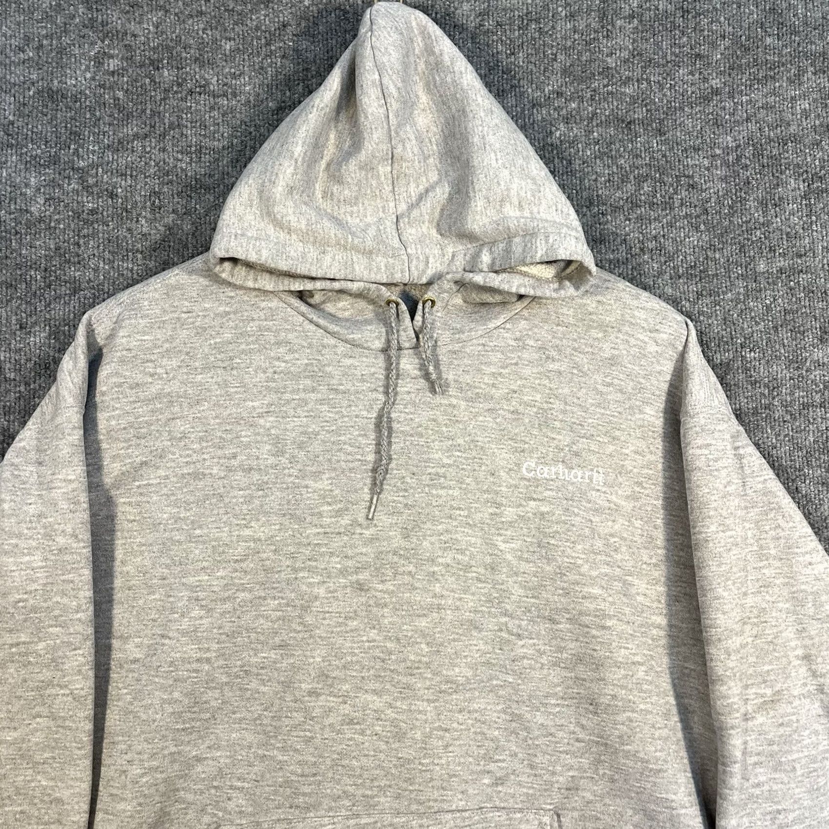 Carhartt VINTAGE Carhartt Hoodie Mens XL Gray Pullover Workwear 90s Size US XL / EU 56 / 4 - 2 Thumbnail
