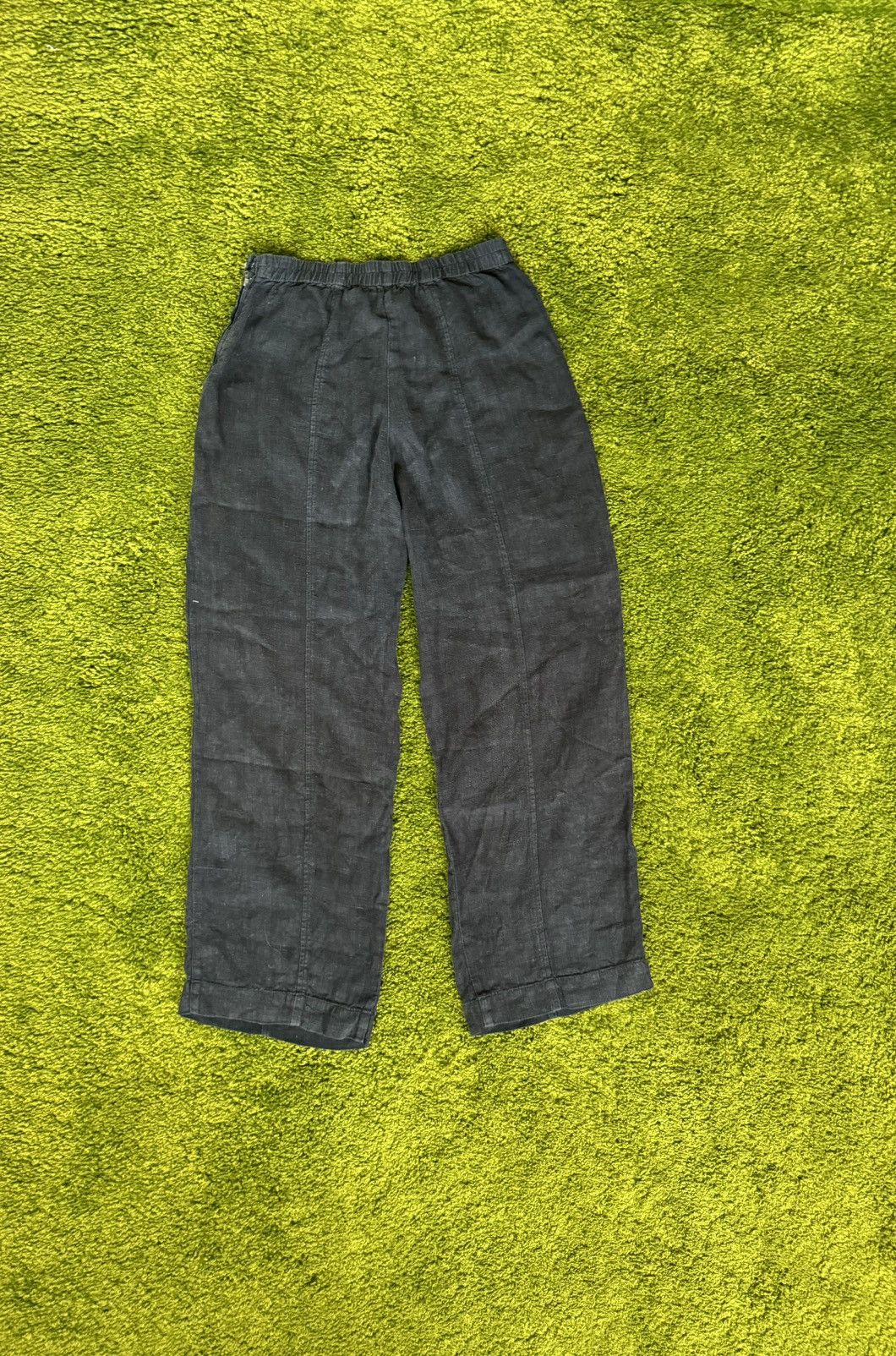 Designer Grizas avant garde wide leg palazzo linen pants Size 27" / US 4 / IT 40 - 4 Thumbnail