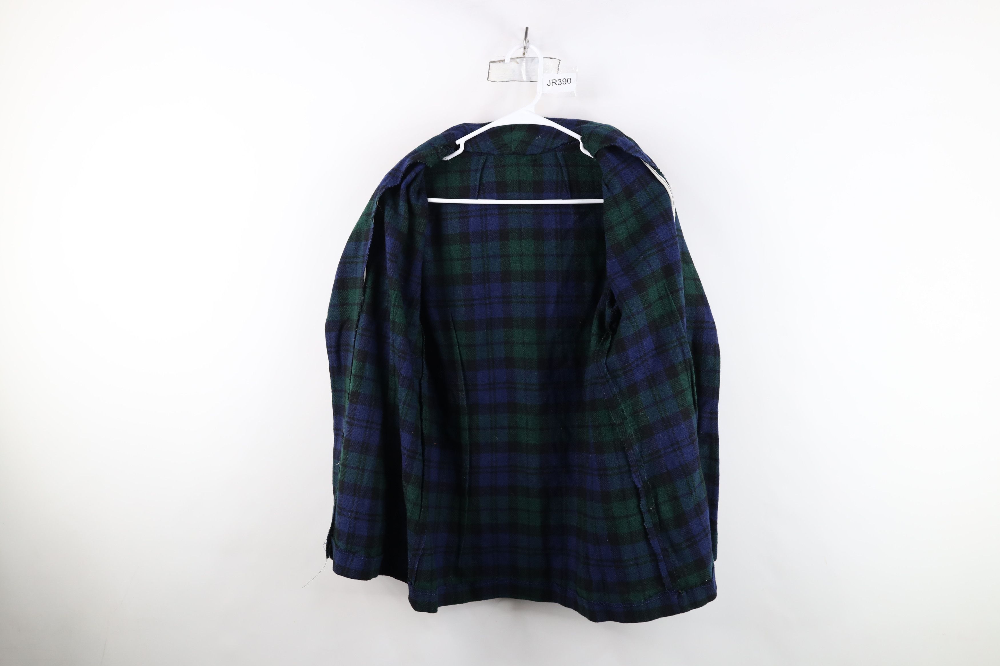Vintage Vintage 50s Plaid Open Front Oversized Baggy Blazer Jacket Size M / US 6-8 / IT 42-44 - 7 Thumbnail