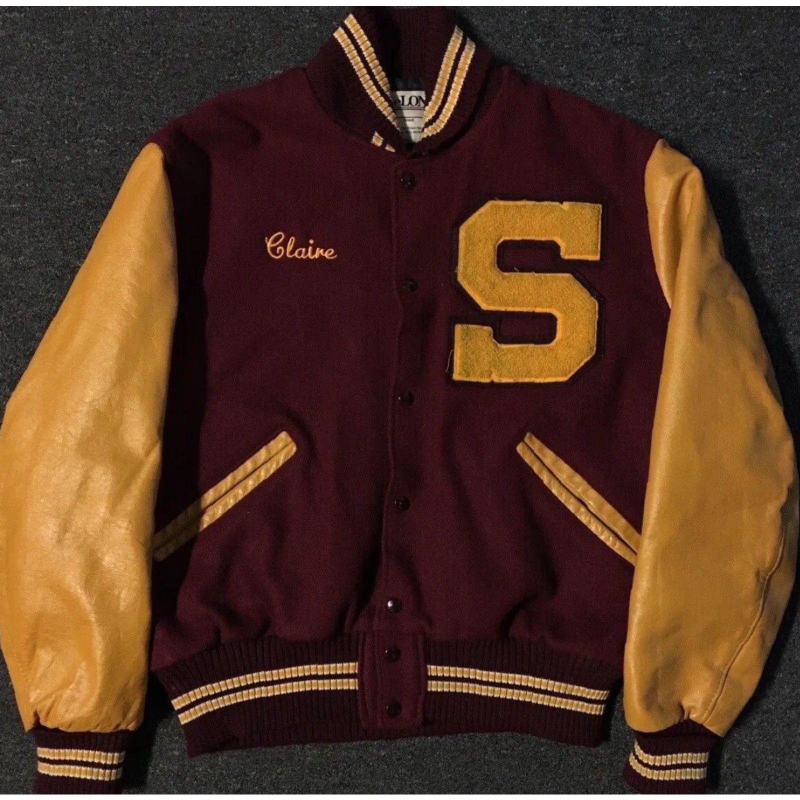 Vintage Vtg 80s Salpointe School Varsity Letterman Jacket 44 Football Track Grunge 70s Size US S / EU 44-46 / 1 - 2 Thumbnail