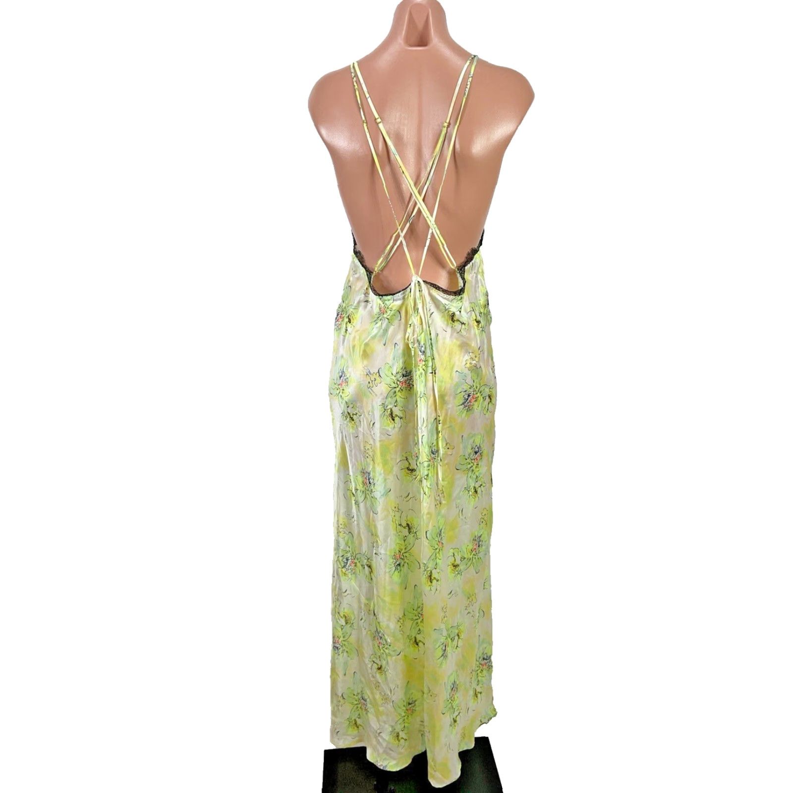 VINTAGE Victoria's Secret Fantasy Island Designer Collection Silk Lace Nightgown Gown