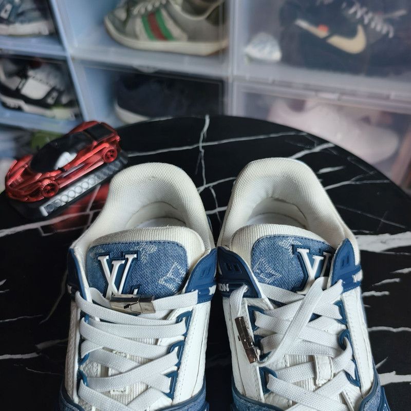 Louis Vuitton Louis Vuitton Denim Low-Top Fashion Sneakers -2508 Size US 8.5 / IT 38.5 - 7 Thumbnail