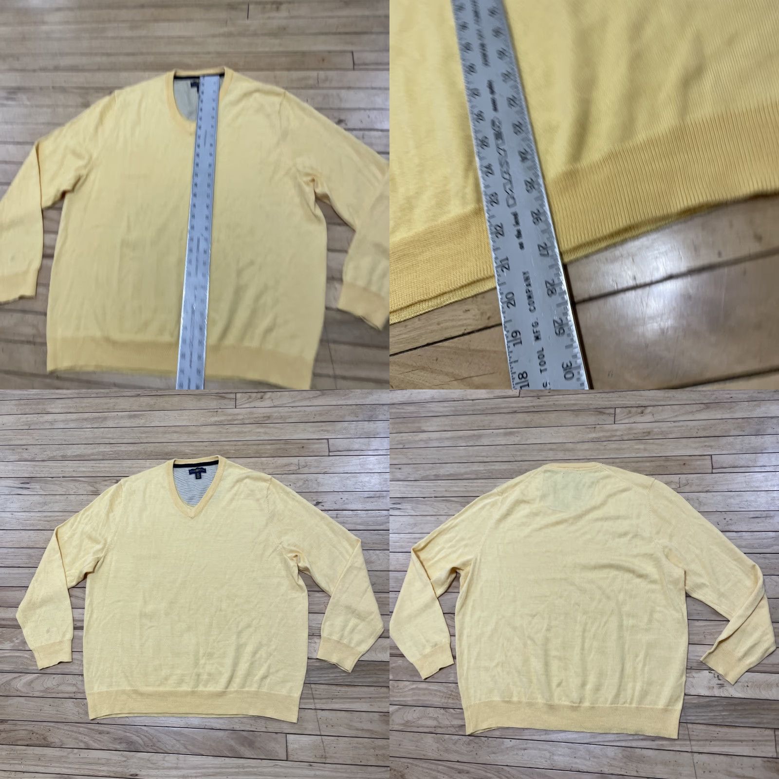 Club Room VINTAGE Club Room Merino Wool Sweater Men XL Light Yellow Retro 70s Arnold Palmer Golf Pullover Knit Sweater Size US XL / EU 56 / 4 - 8 Thumbnail