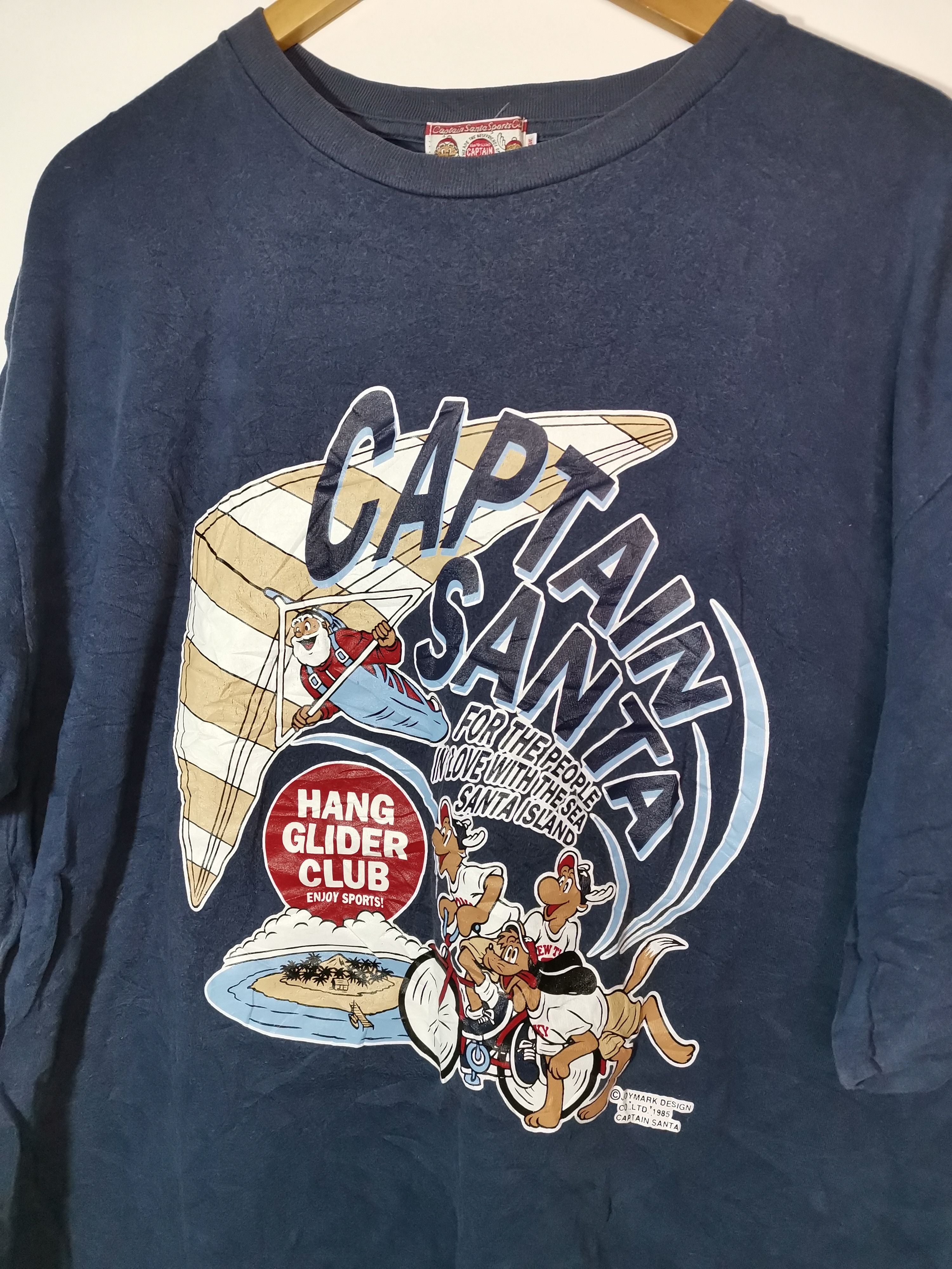 Vintage Vintage Captain Santa Blue Tshirt Size US XL / EU 56 / 4 - 2 Thumbnail