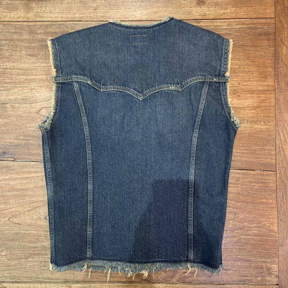 Saint Laurent Paris Saint Laurent Denim Vest Size 48R - 6 Thumbnail