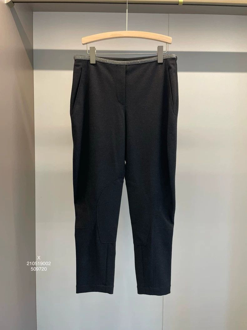 Brunello Cucinelli Brunello Cucinelli Beaded Wool Casual Pants - dmc Size US 38 / EU 54 - 1 Thumbnail