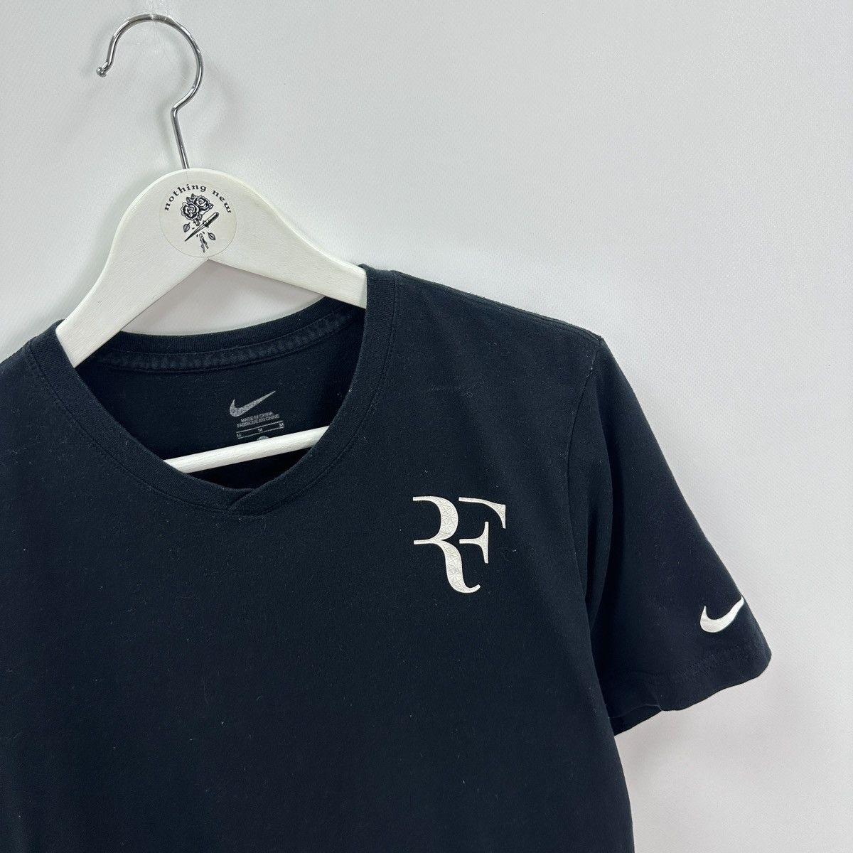 Vintage Vintage 00s Roger Federer Nike Autograph tee Tennis black Size US M / EU 48-50 / 2 - 4 Thumbnail