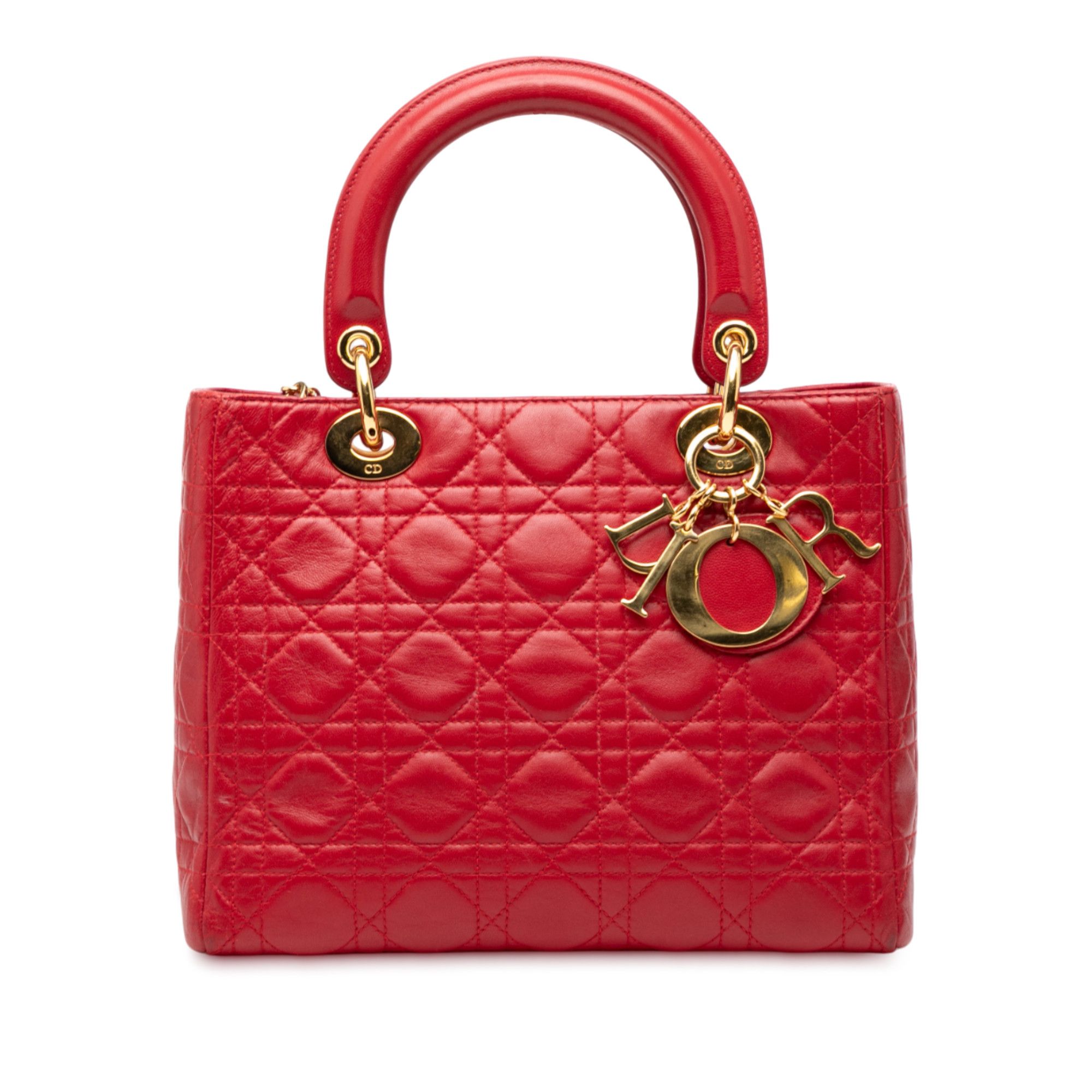 Dior Dior Medium Lambskin Cannage Lady Dior Size ONE SIZE - 1 Thumbnail