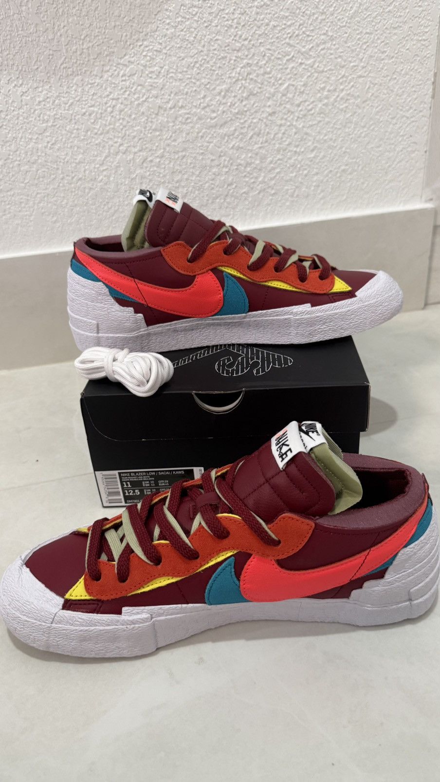 Kaws × Nike × Sacai Nike KAWS x sacai x Blazer Low 'Team Red' Size 11 New in Box Size US 11 / EU 44 - 3 Thumbnail
