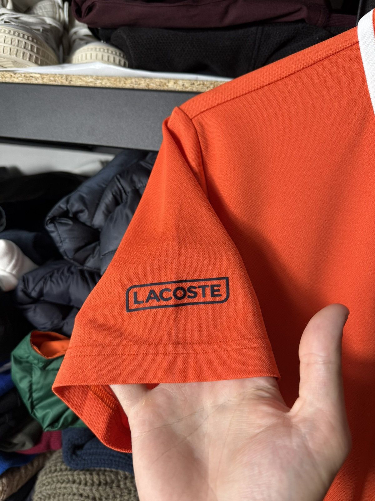 Lacoste Lacoste Sport Novak Djokovic Tennis Polo Shirt Orange Size M Size US M / EU 48-50 / 2 - 7 Thumbnail
