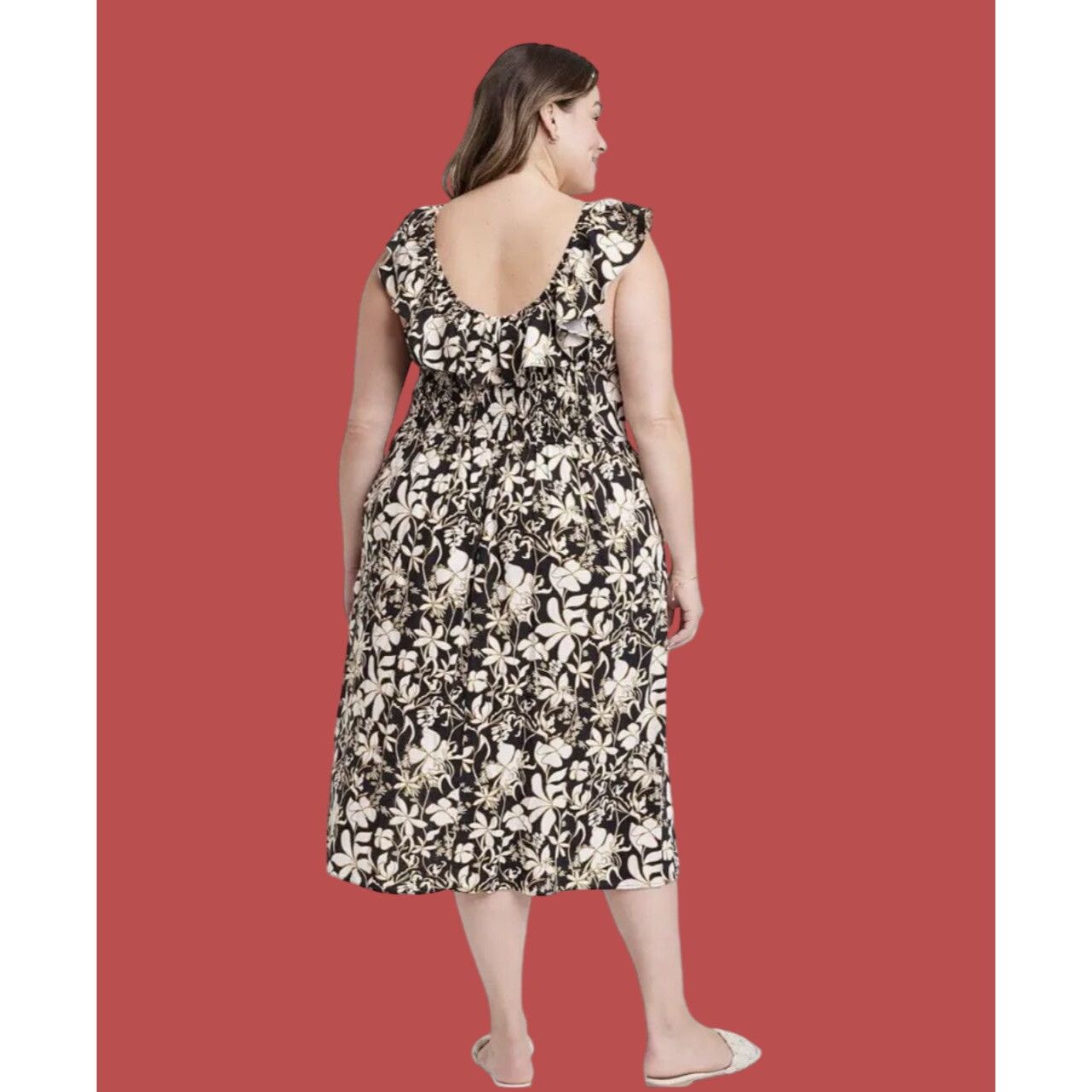 Other Ava & Viv - Women's Ruffle Maxi Empire Waist Dress - Black F Size XL / US 12-14 / IT 48-50 - 2 Thumbnail