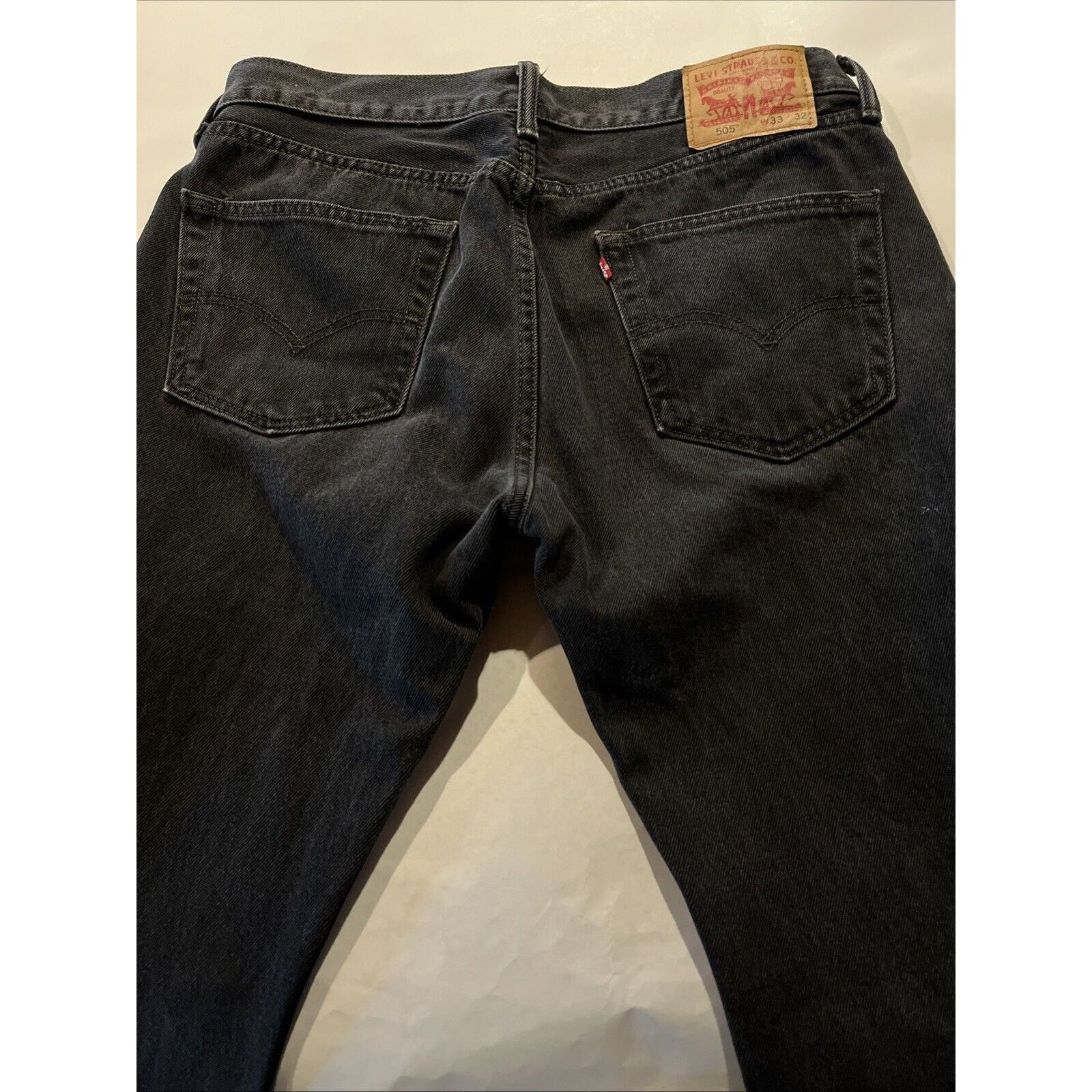 Levi's Levi’s 505 Jeans Men’s 34x32 Regular Straight Denim Black Size US 34 / EU 50 - 14 Thumbnail