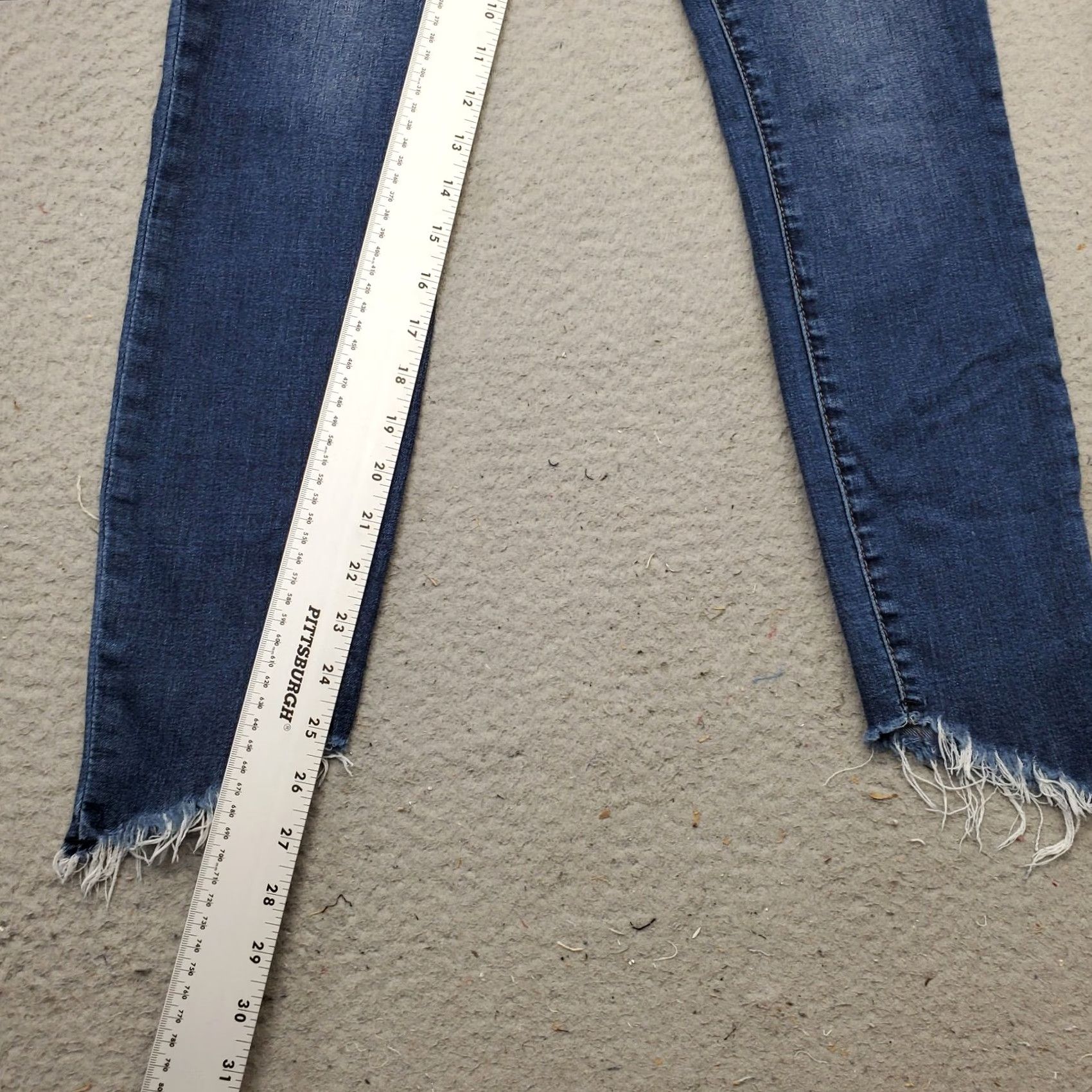 Vintage Articles of Society Jeans Skinny Women's 28 Blue Faded Denim Stretch Frayed Hem Size 28" / US 6 / IT 42 - 4 Thumbnail
