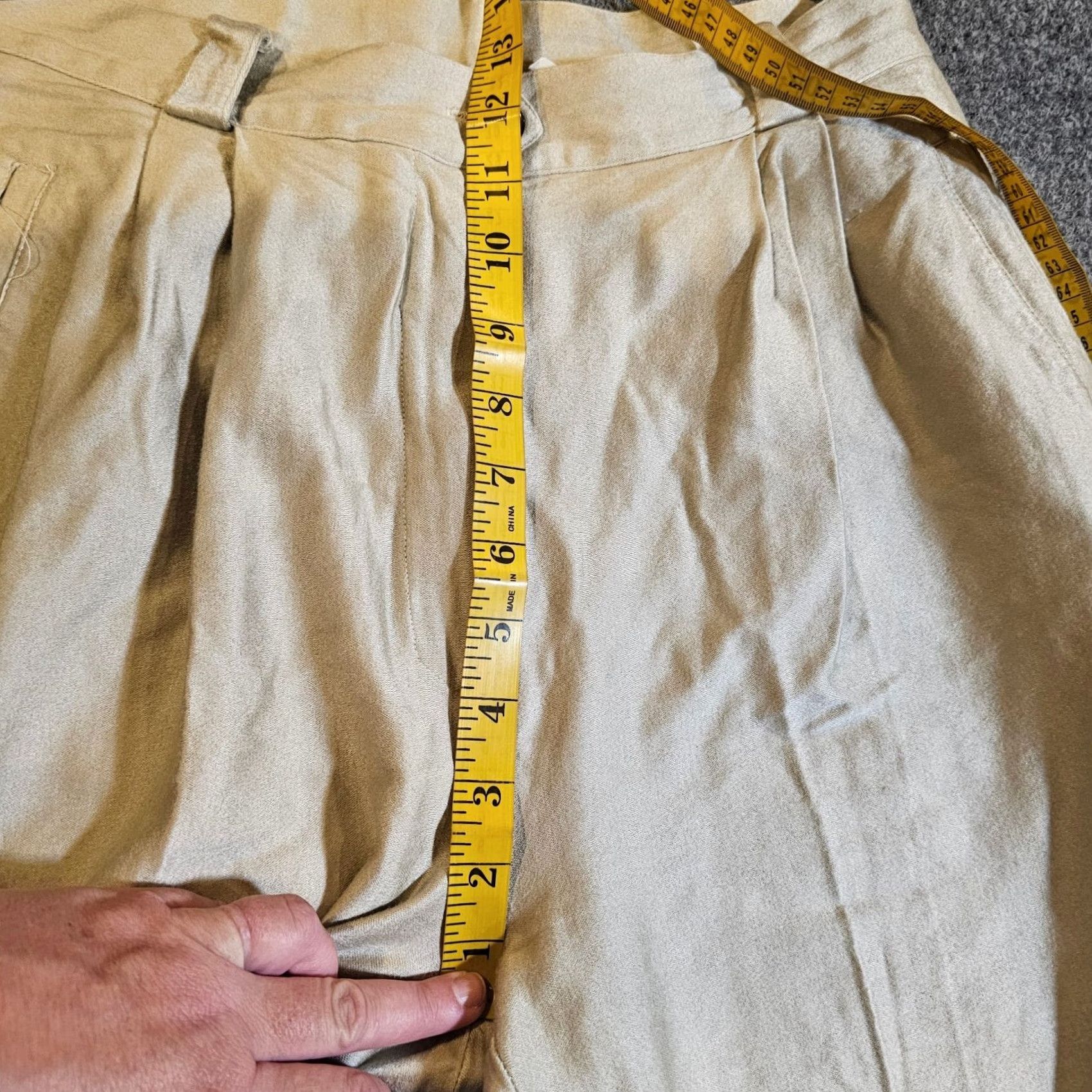 Express VINTAGE Express Pants Womens 12 Long Beige Faux Suede Stirrup High Rise 90s Size 34" / US 12 / IT 48 - 6 Thumbnail