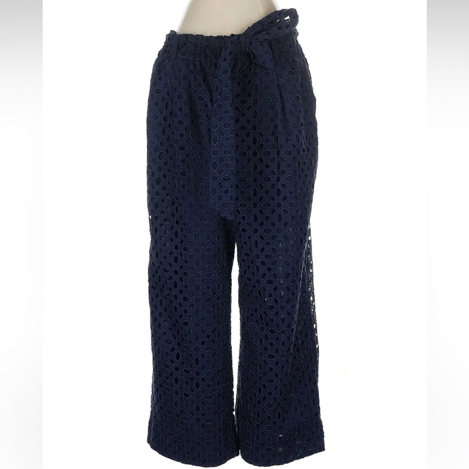 J.Crew J. Crew Navy Lace Wide Leg Pants Size 31" - 1 Thumbnail