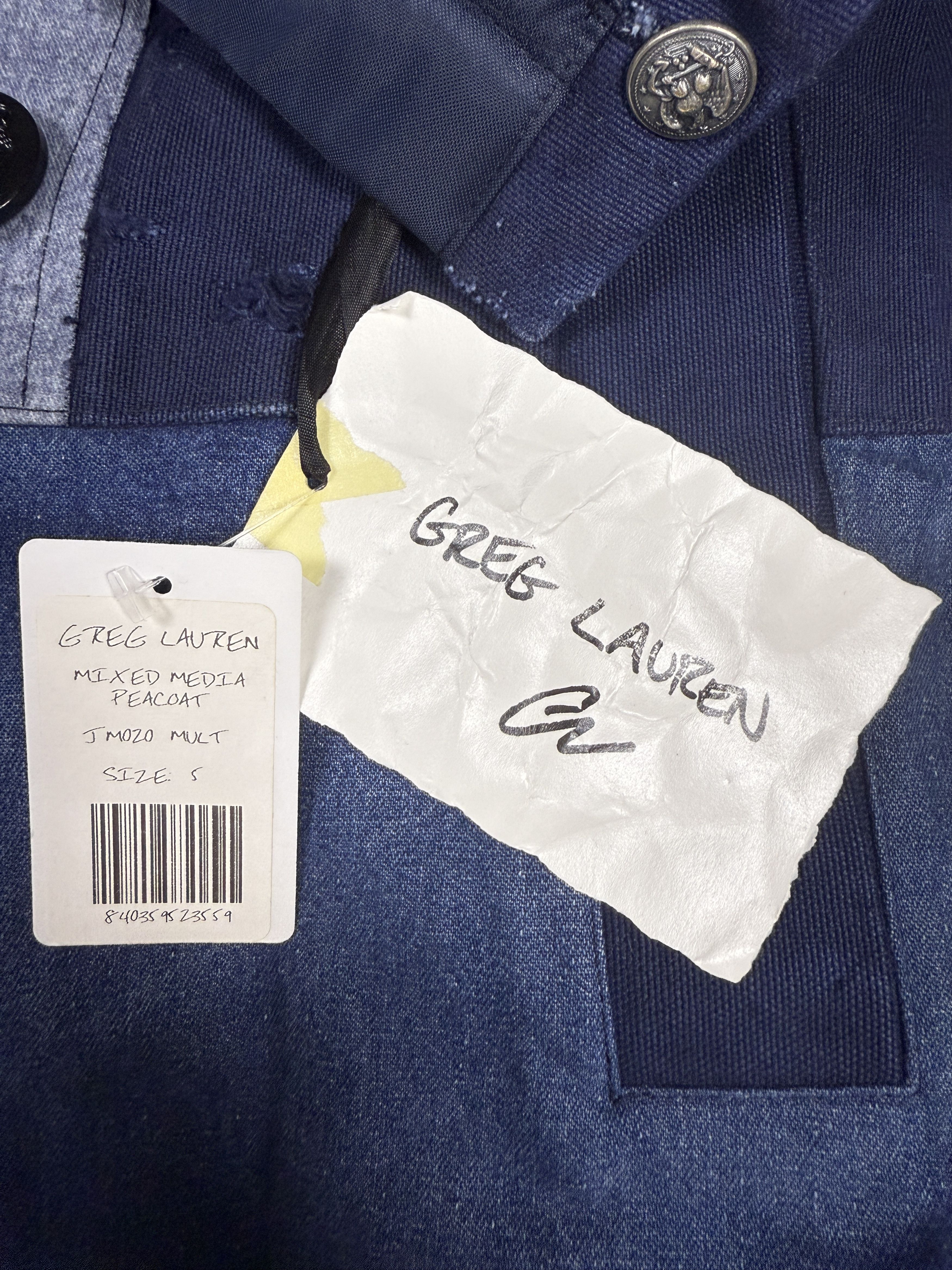 Greg Lauren Greg Lauren Mixed Media US NAVY Peacoat Jacket Size US XXL / EU 58 / 5 - 5 Thumbnail