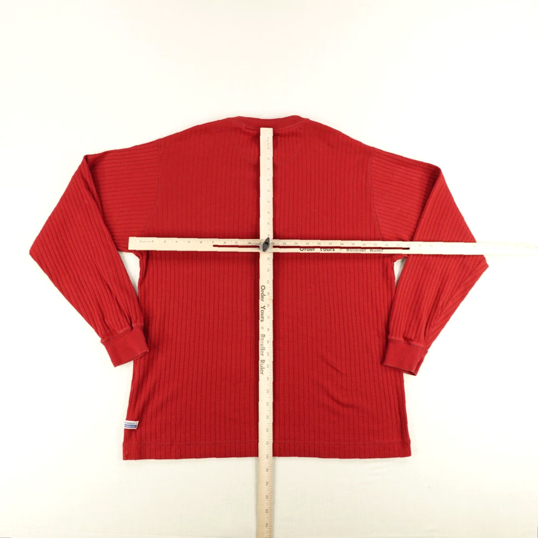 Levi's VINTAGE Levi's Sweater Mens M Lux Knit Henley Thermal Red 90s USA Mens Size US M / EU 48-50 / 2 - 7 Thumbnail