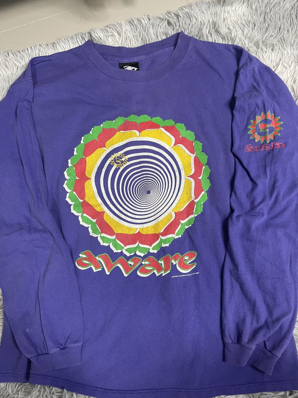Gotcha Rare “AWARE” Gotcha Surf 90s Long Sleeve Size US L / EU 52-54 / 3 - 2 Thumbnail
