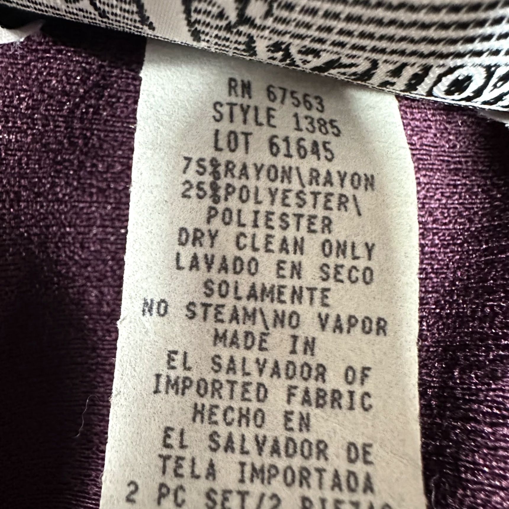 Vintage S.L. Fashions Maroon Jacket Dress Mini Long Sleeve Rayon Blend Women's Sz 18 NWT Size XXL / US 16-18 / IT 52-54 - 6 Thumbnail